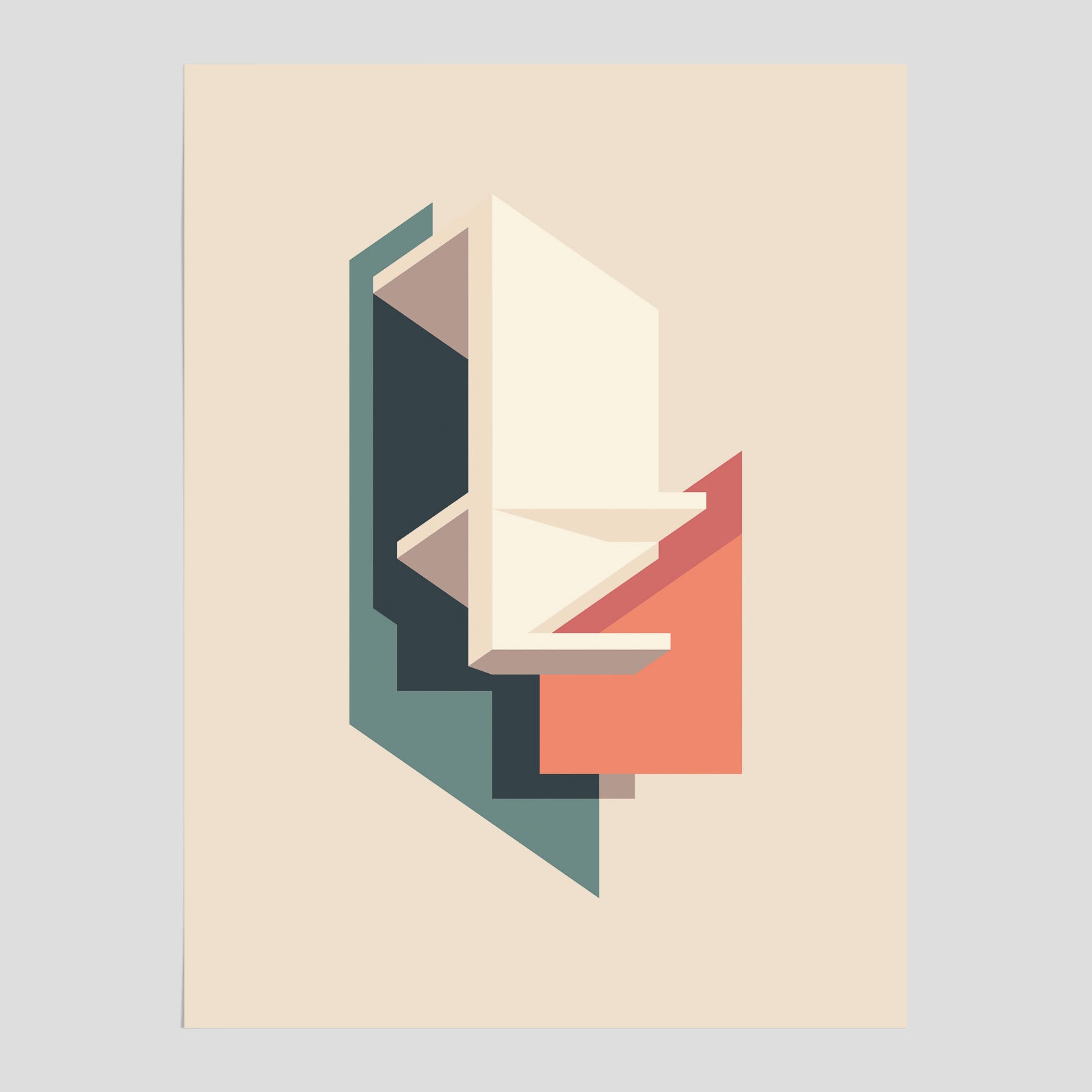 Abstract architecture No.2 poster – Abstrakt illustration