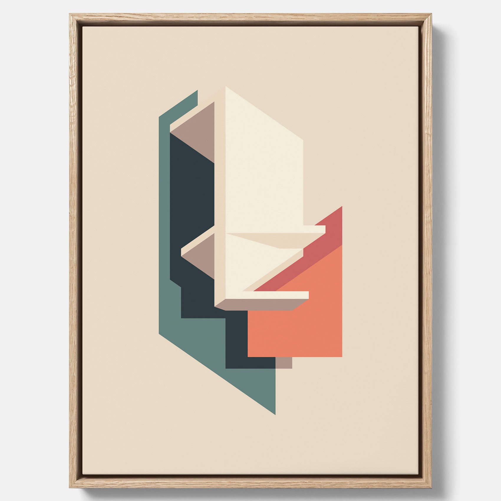 Abstract architecture No.2 poster – Abstrakt illustration canvastavla