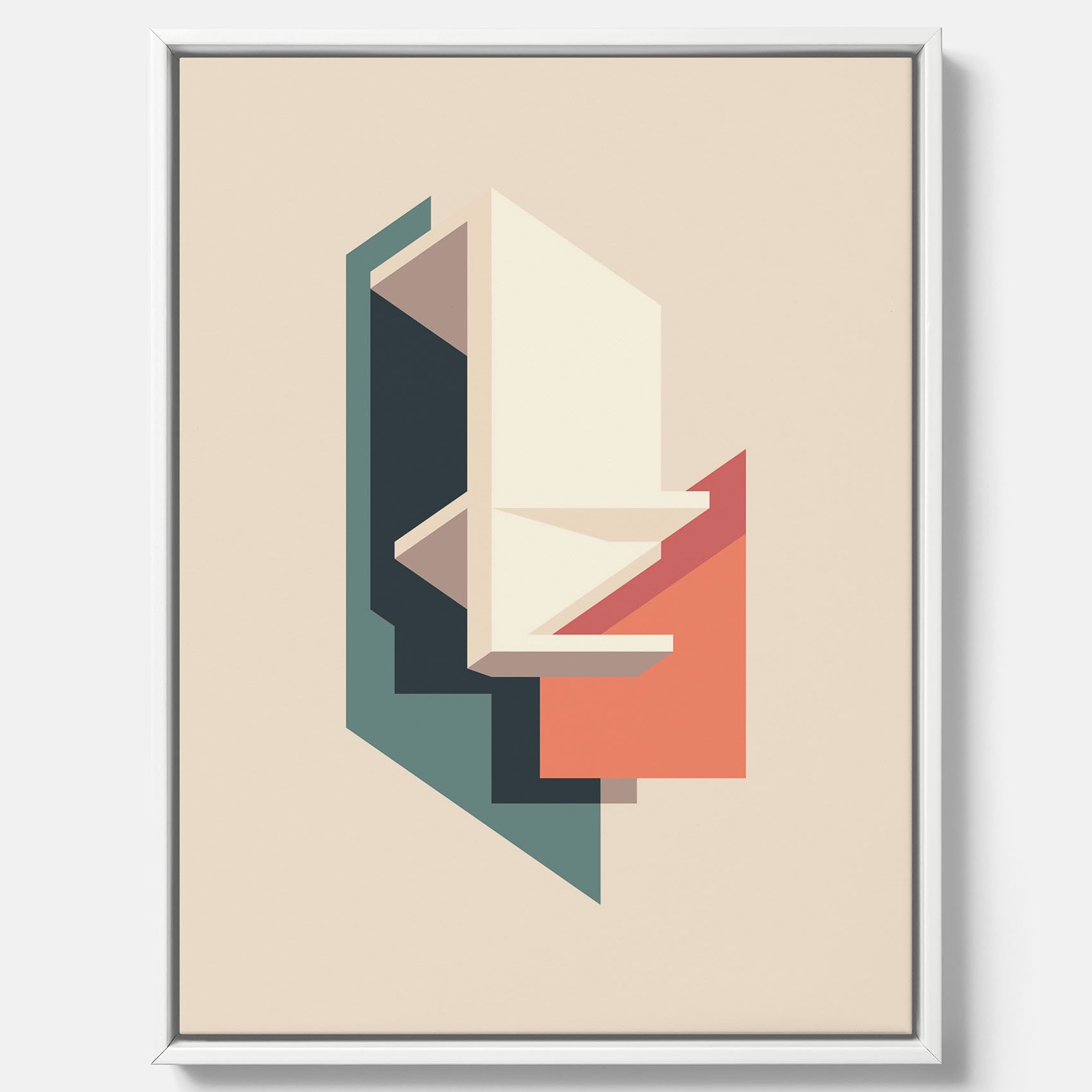 Abstract architecture No.2 poster – Abstrakt illustration canvastavla