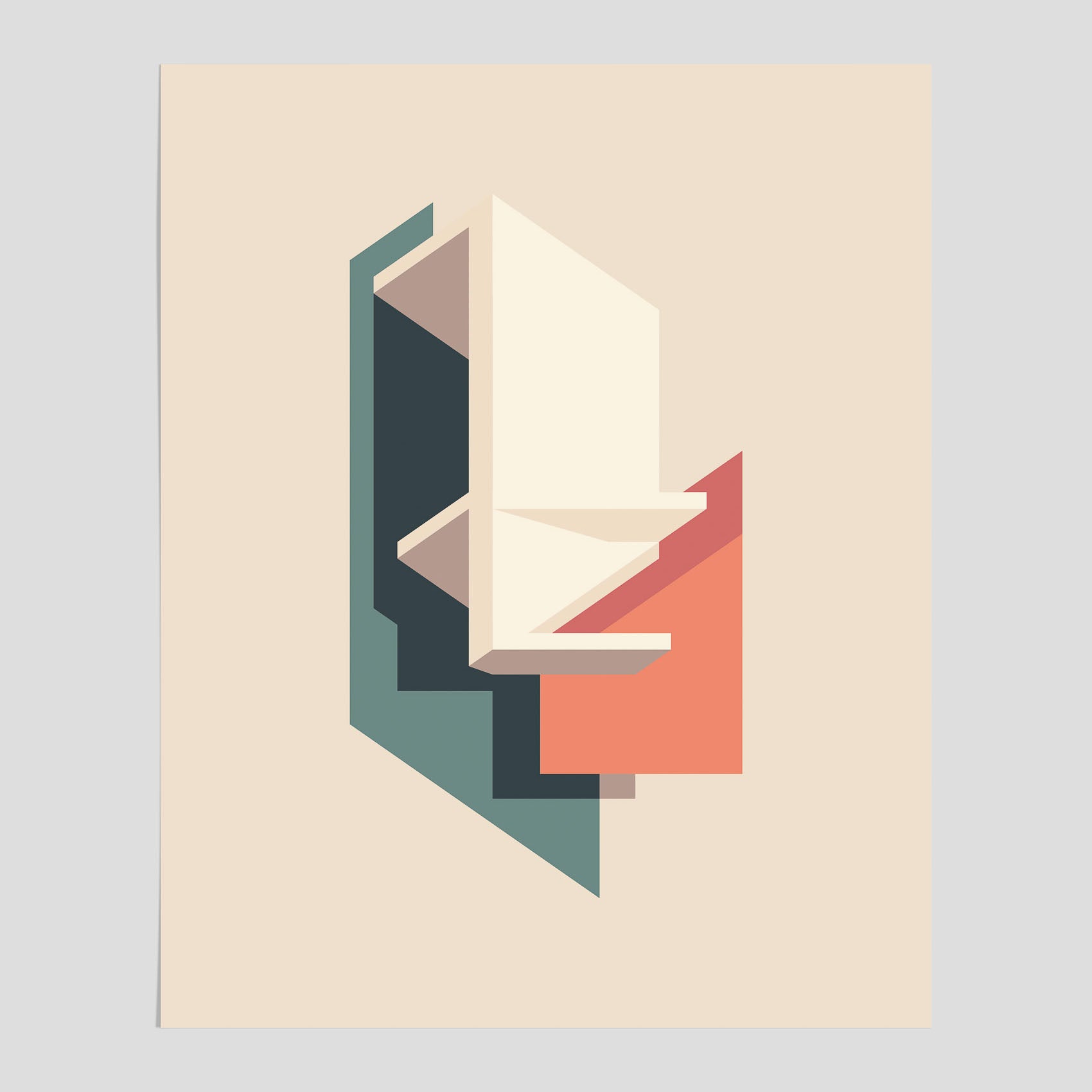 Abstract architecture No.2 poster – Abstrakt illustration