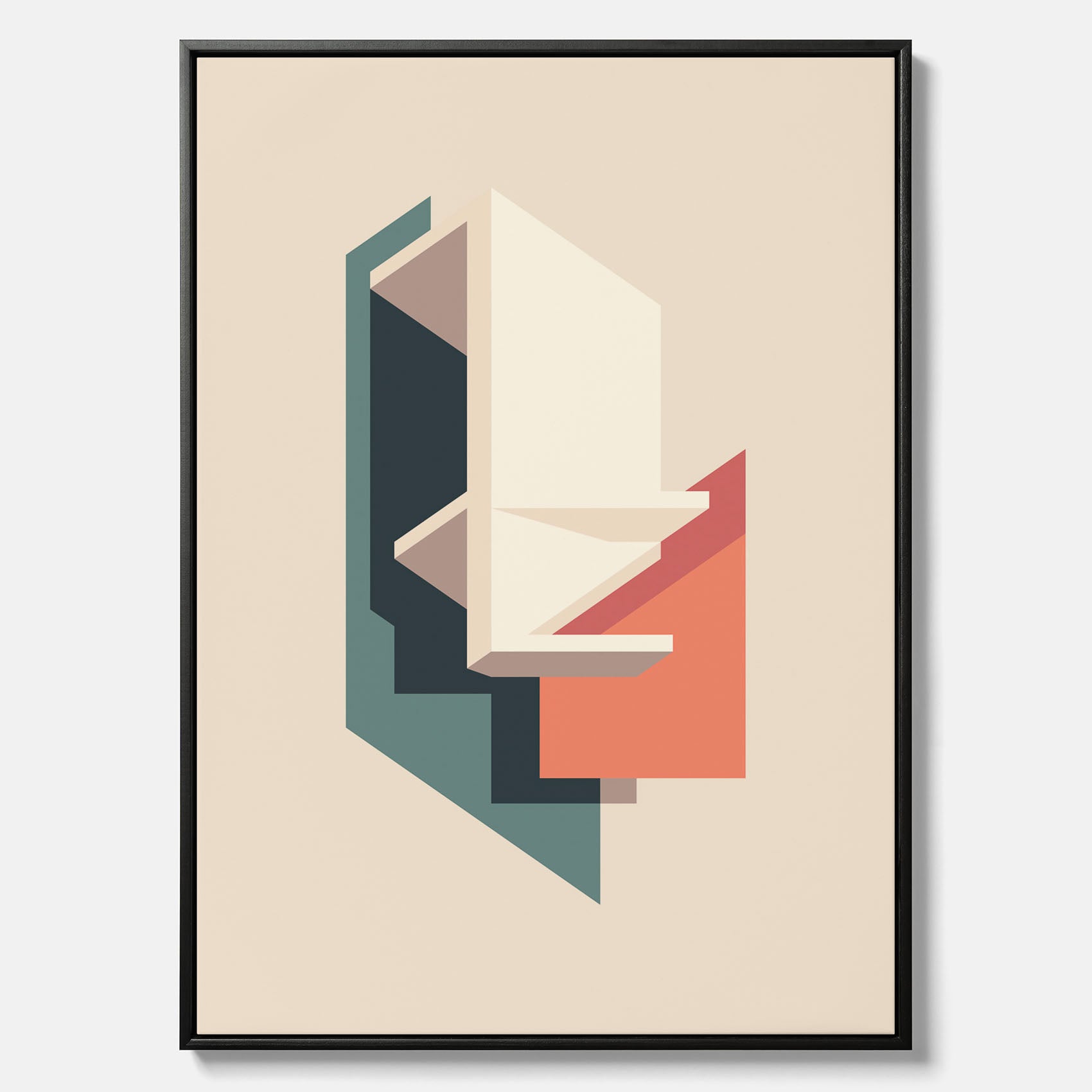 Abstract architecture No.2 poster – Abstrakt illustration canvastavla