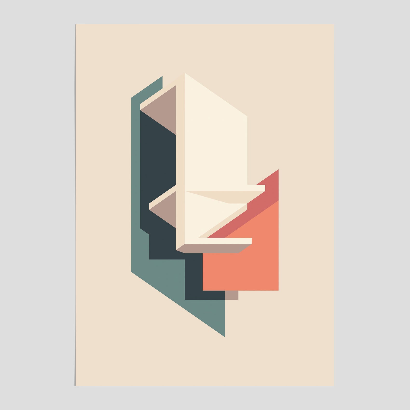 Abstract architecture No.2 poster – Abstrakt illustration