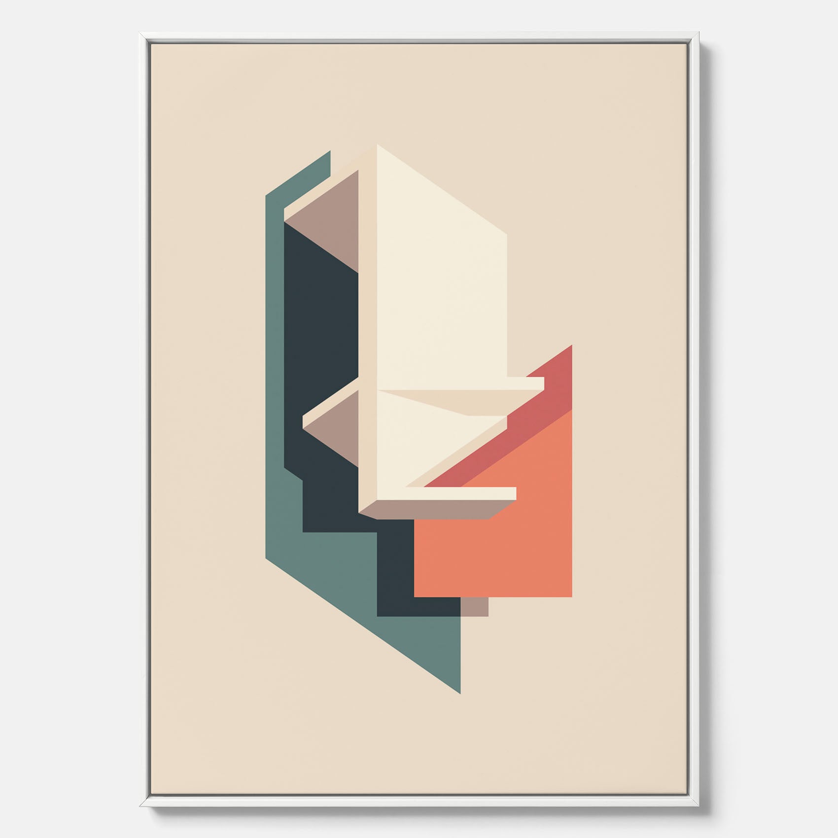 Abstract architecture No.2 poster – Abstrakt illustration canvastavla