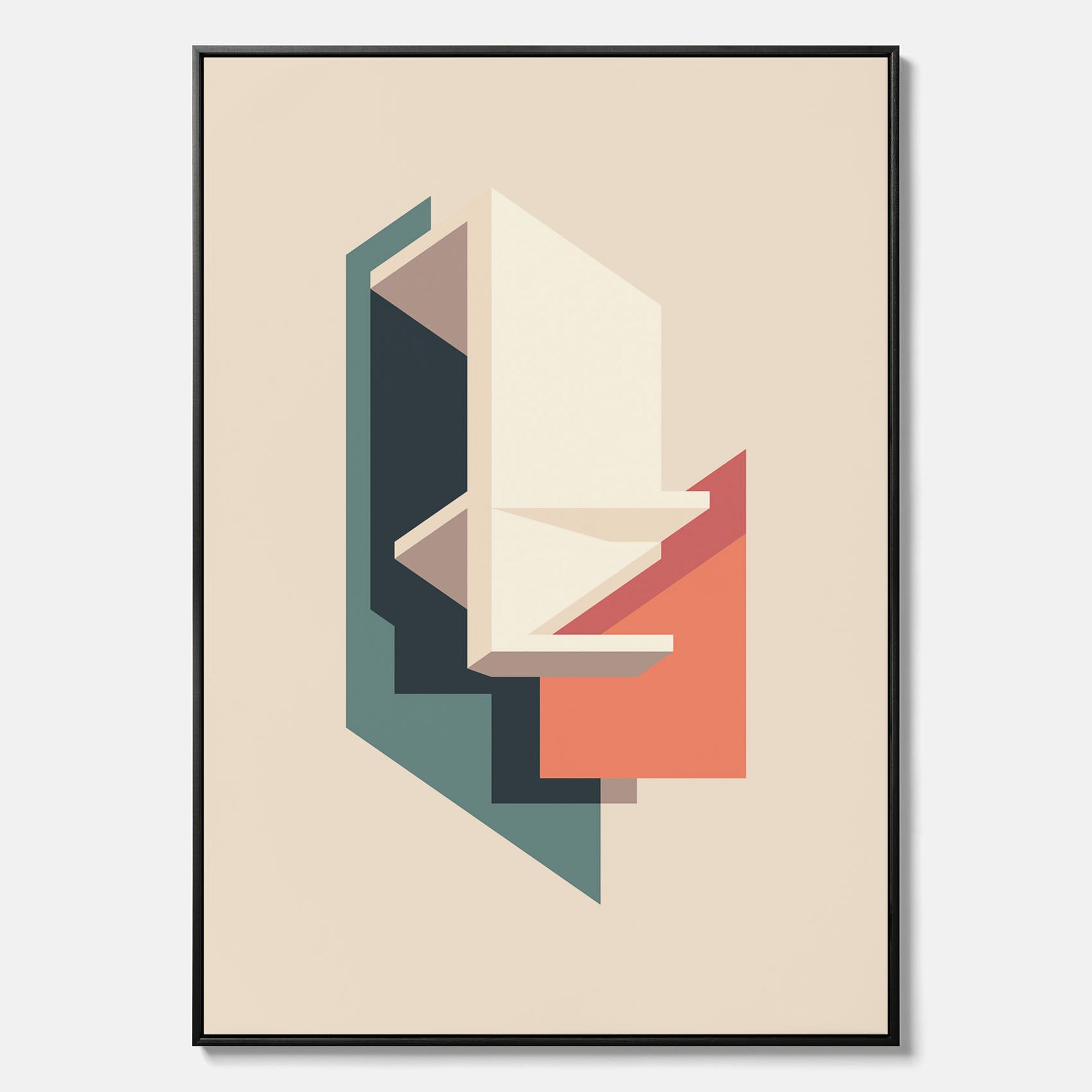 Abstract architecture No.2 poster – Abstrakt illustration canvastavla