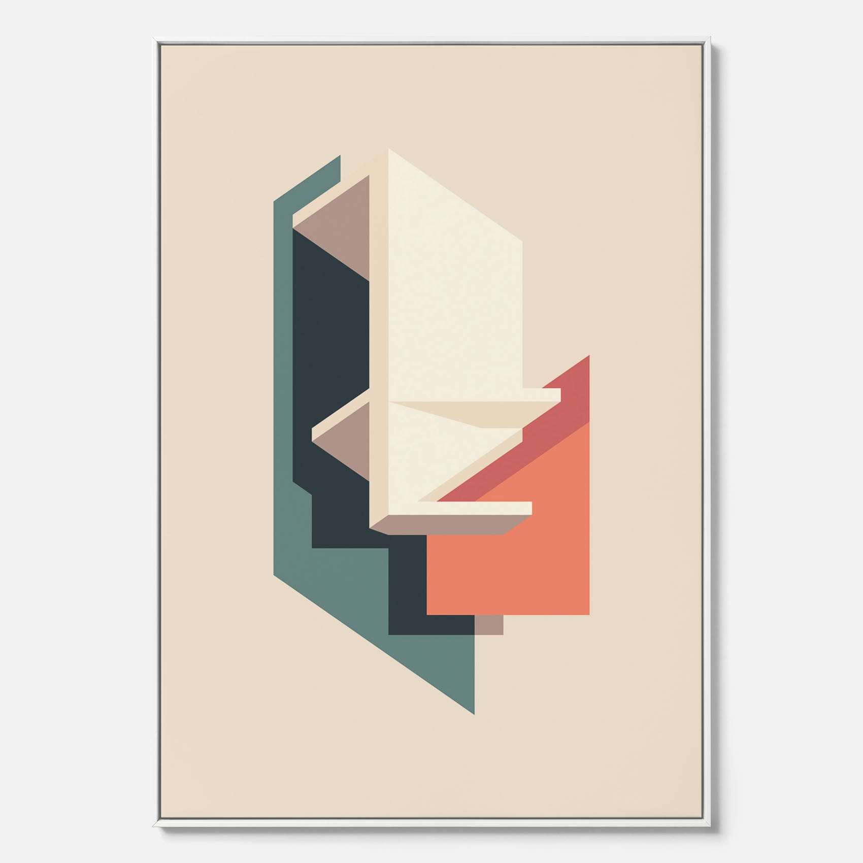 Abstract architecture No.2 poster – Abstrakt illustration canvastavla