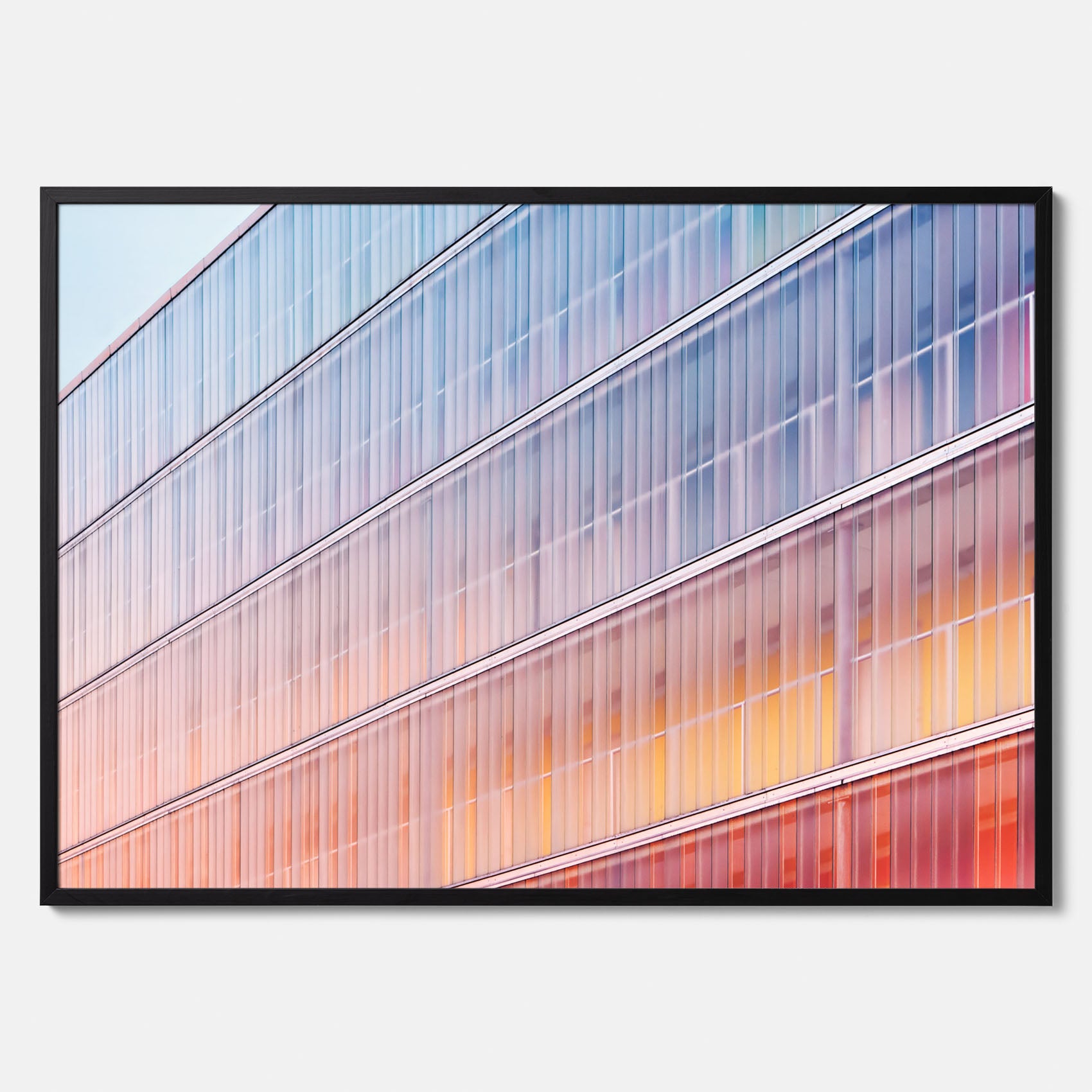 Rainbow Balcony poster – Modern arkitekturtavla