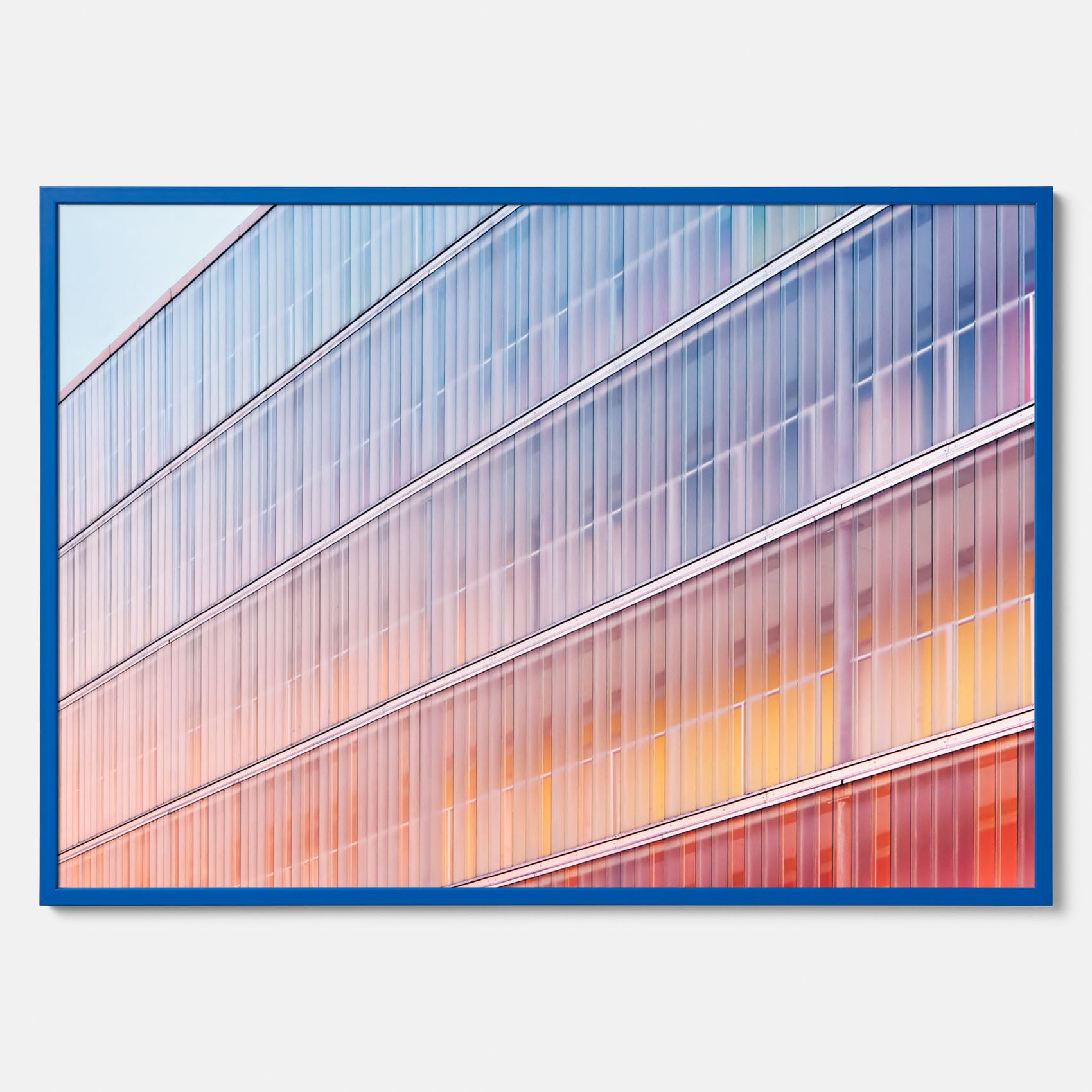 Rainbow Balcony poster – Modern arkitekturtavla