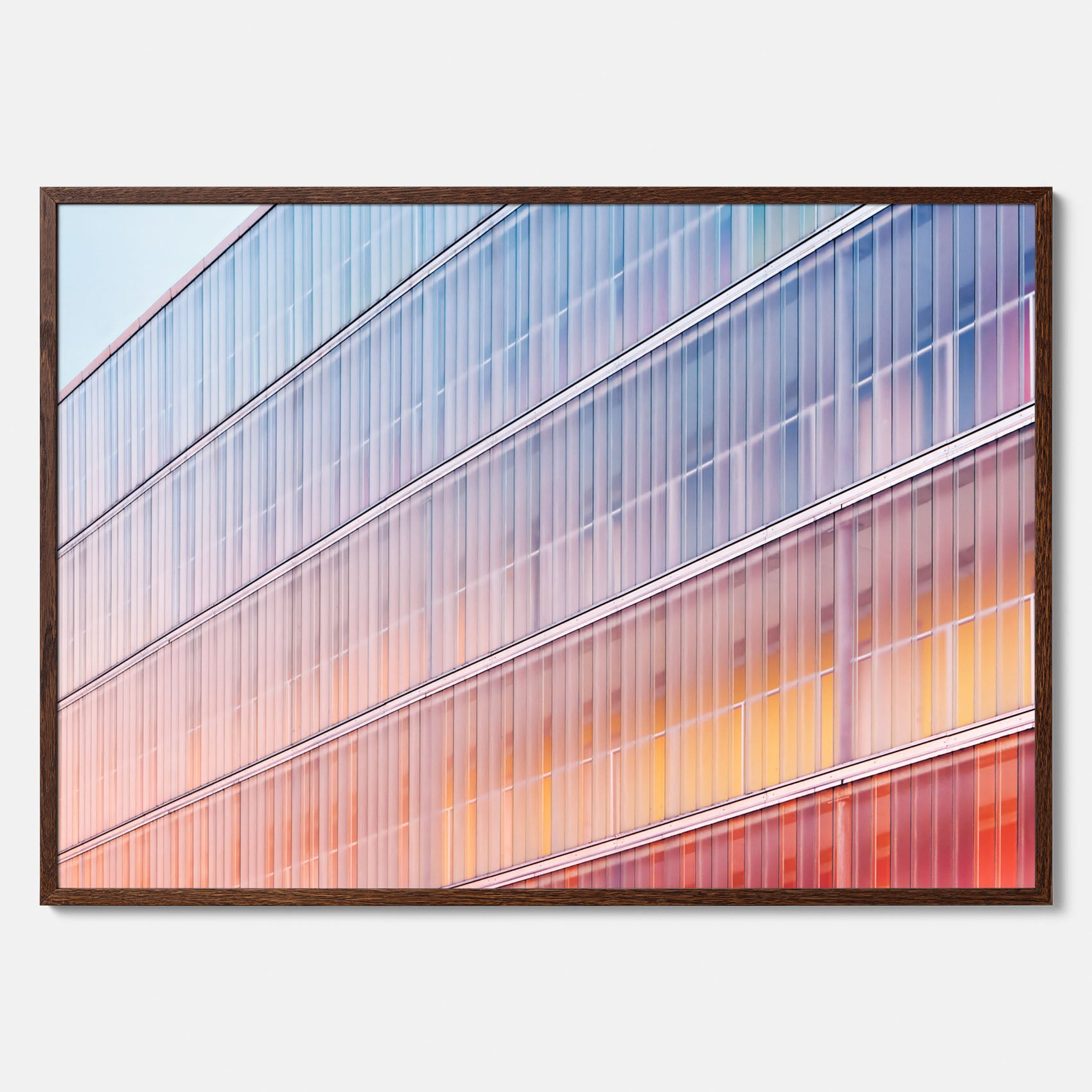 Rainbow Balcony poster – Modern arkitekturtavla