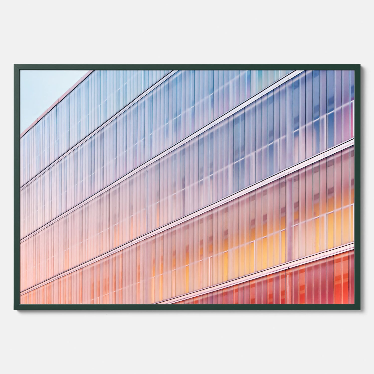 Rainbow Balcony poster – Modern arkitekturtavla