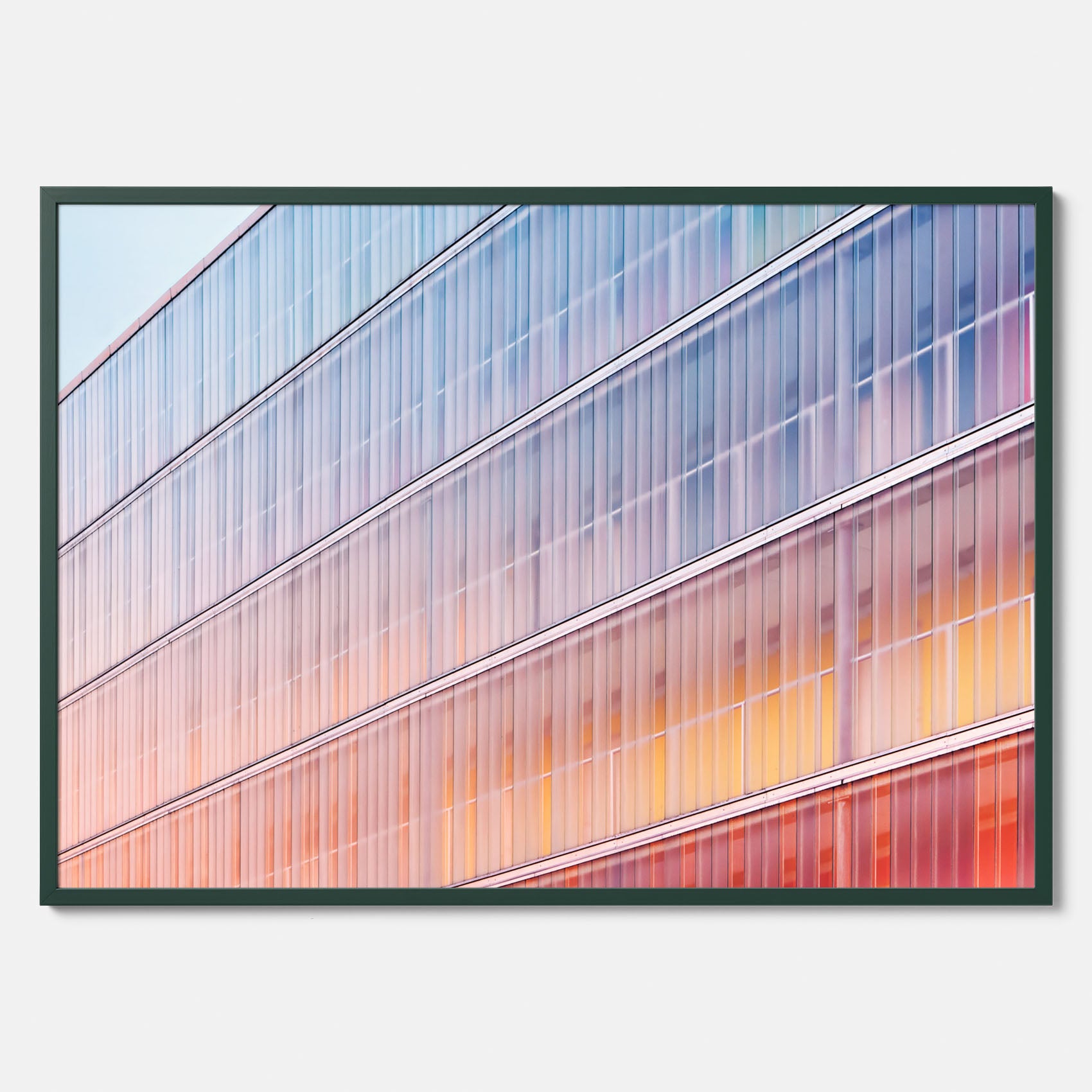 Rainbow Balcony poster – Modern arkitekturtavla