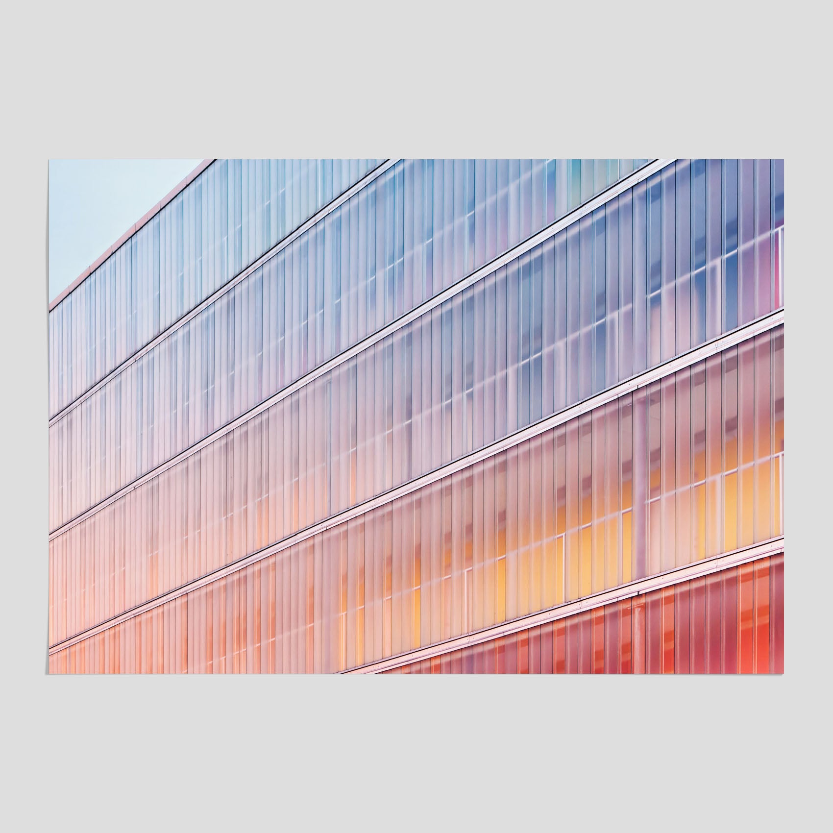 Rainbow Balcony poster – Modern arkitekturtavla