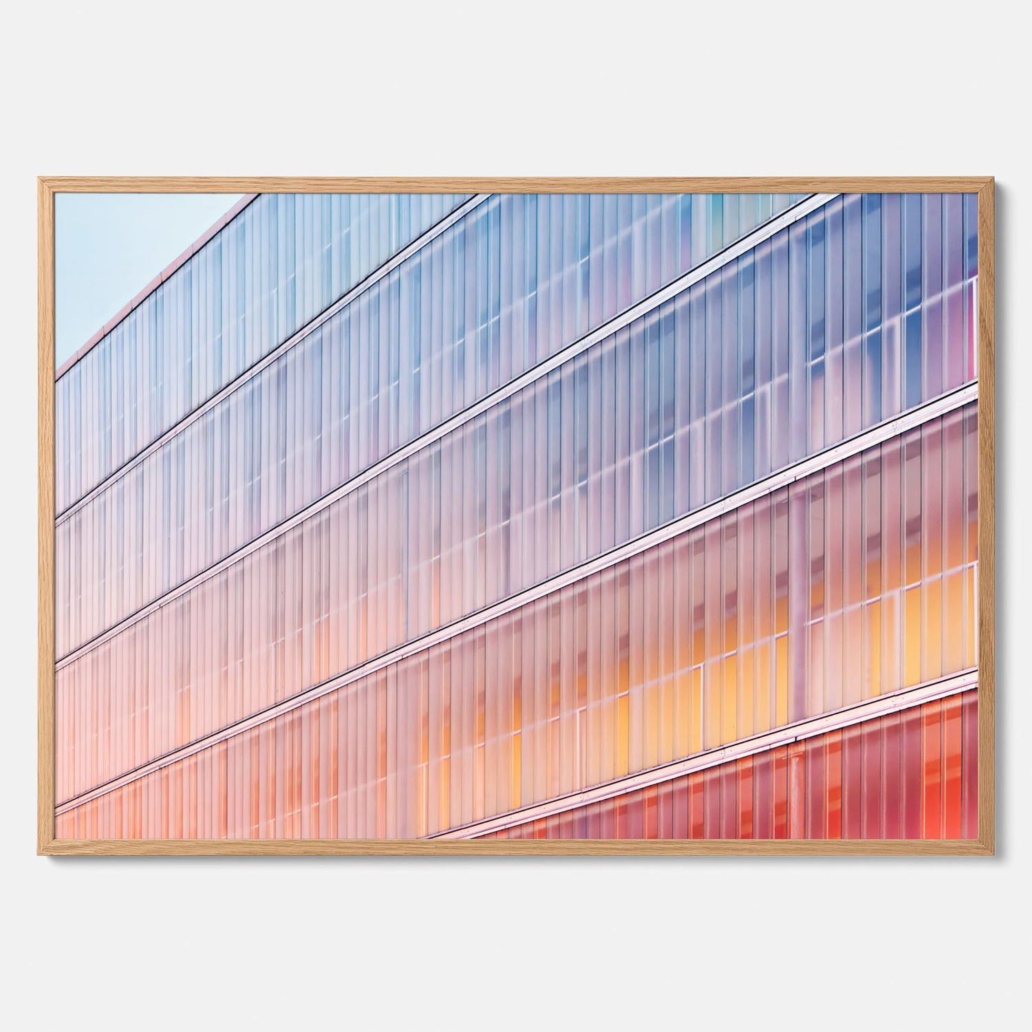 Rainbow Balcony poster – Modern arkitekturtavla