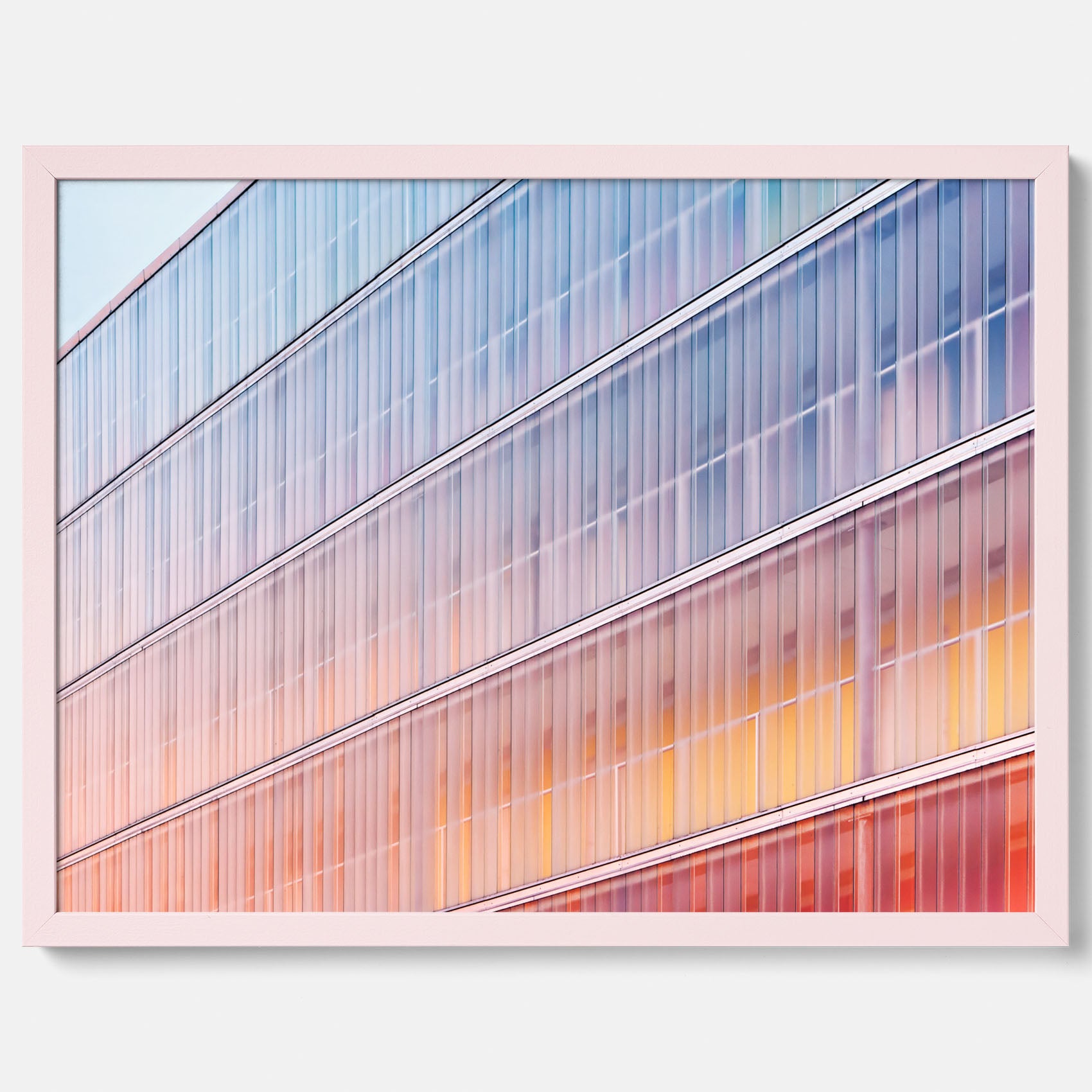 Rainbow Balcony poster – Modern arkitekturtavla