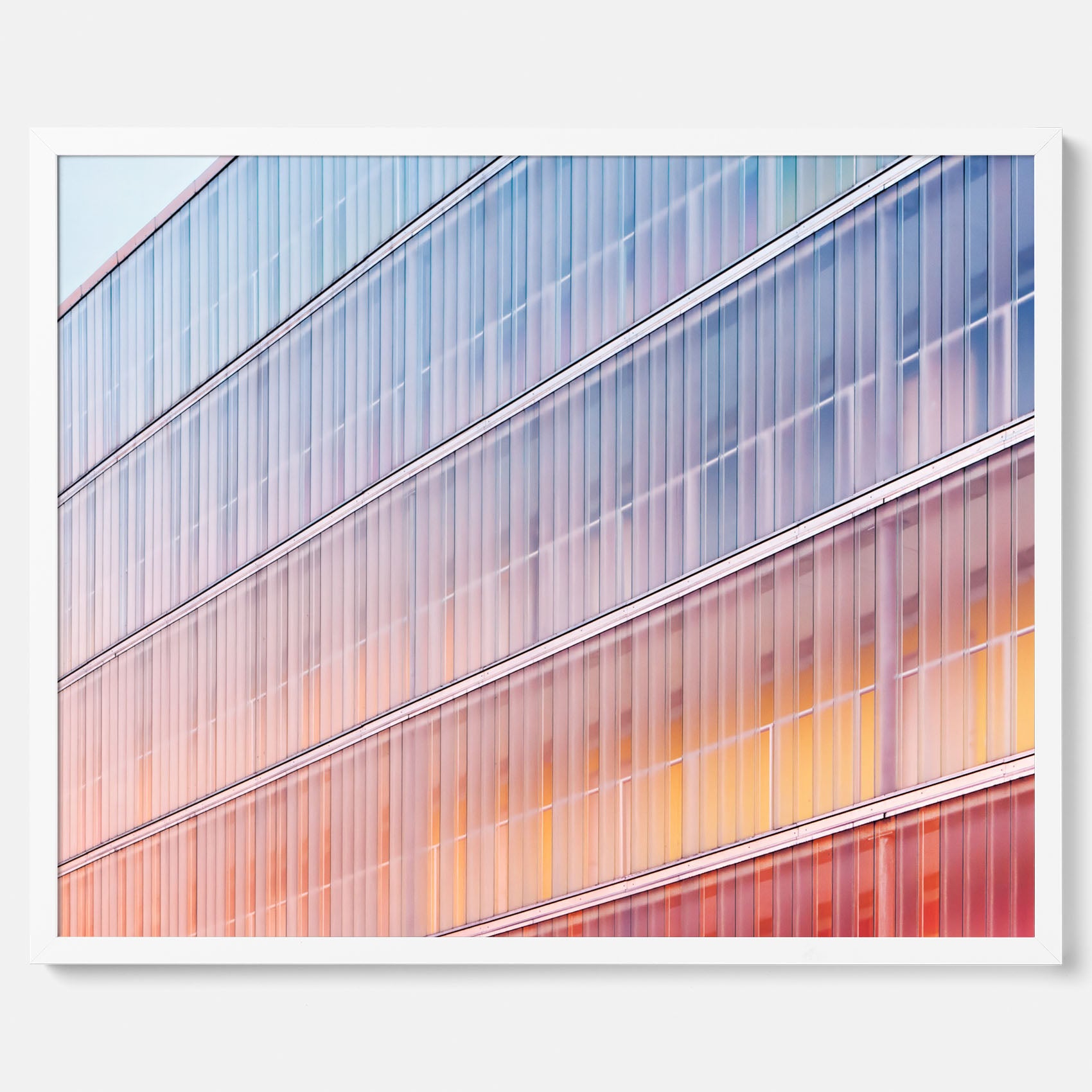 Rainbow Balcony poster – Modern arkitekturtavla