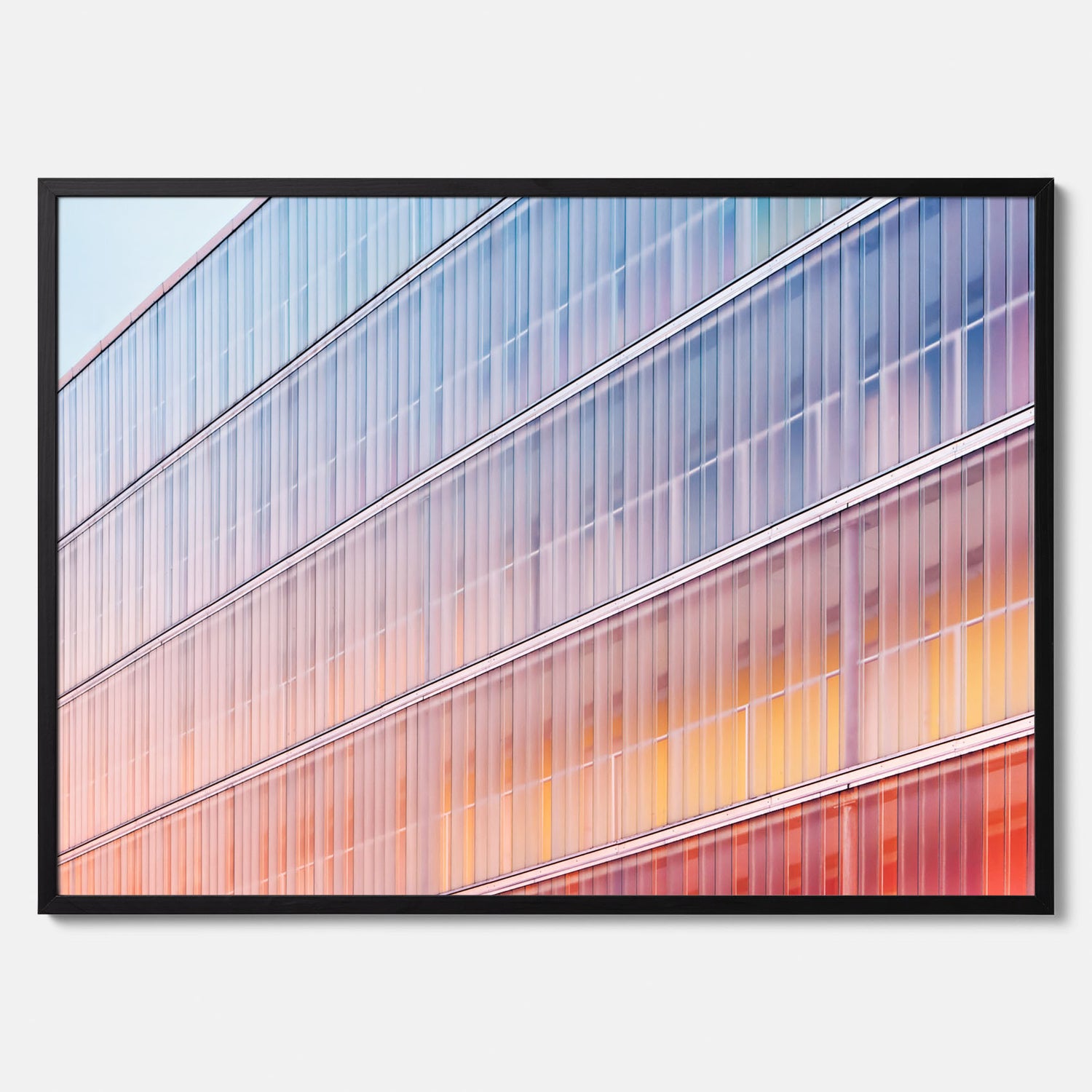 Rainbow Balcony poster – Modern arkitekturtavla