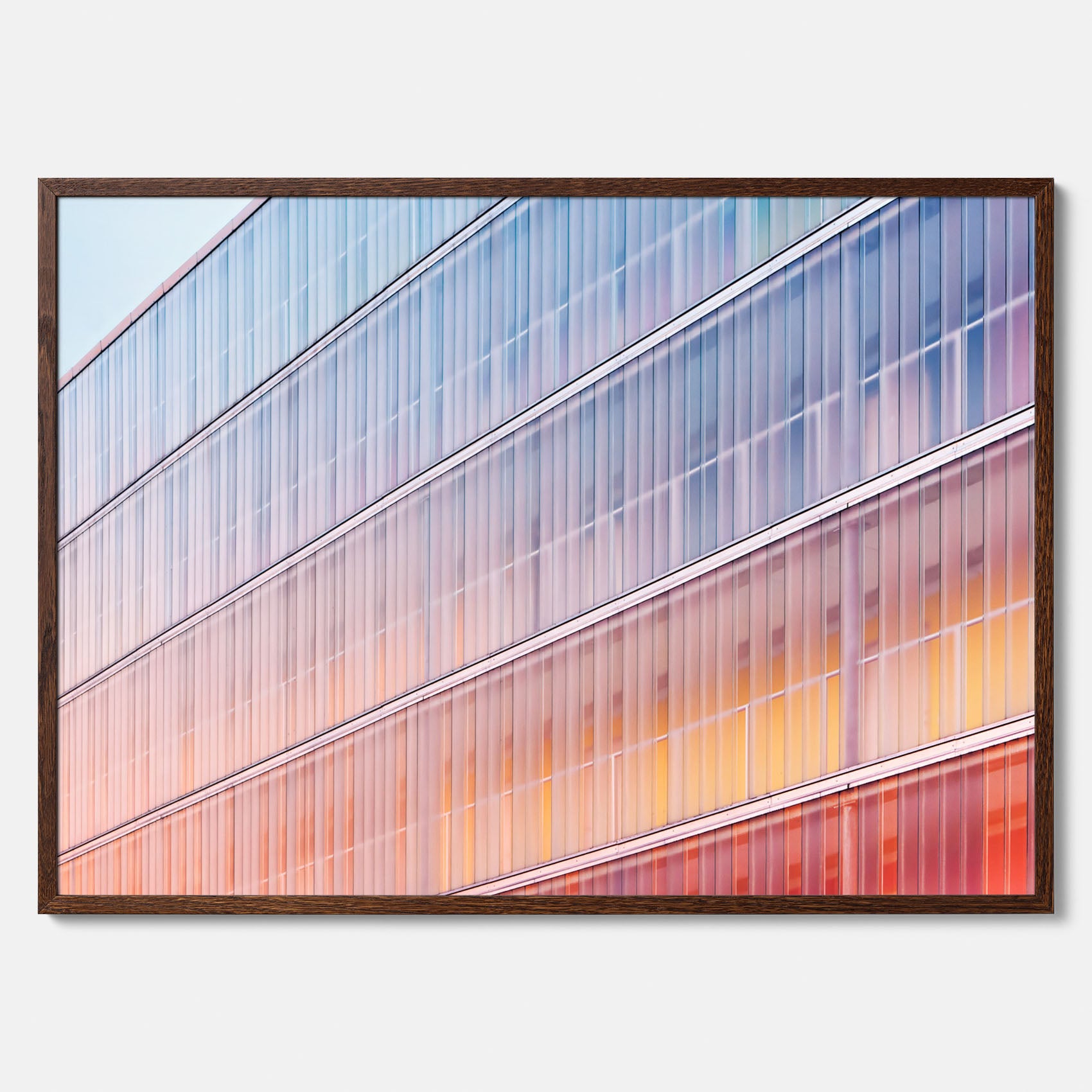 Rainbow Balcony poster – Modern arkitekturtavla