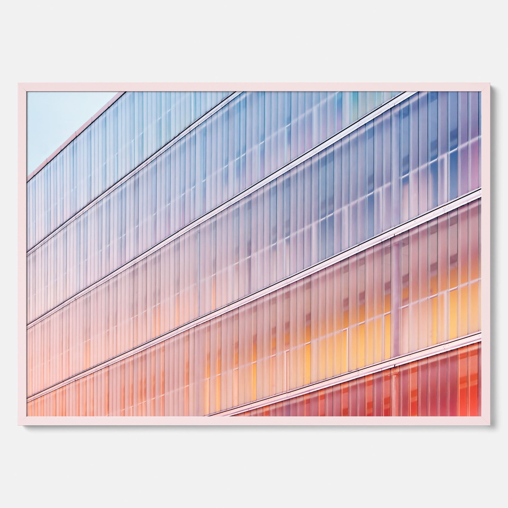 Rainbow Balcony poster – Modern arkitekturtavla