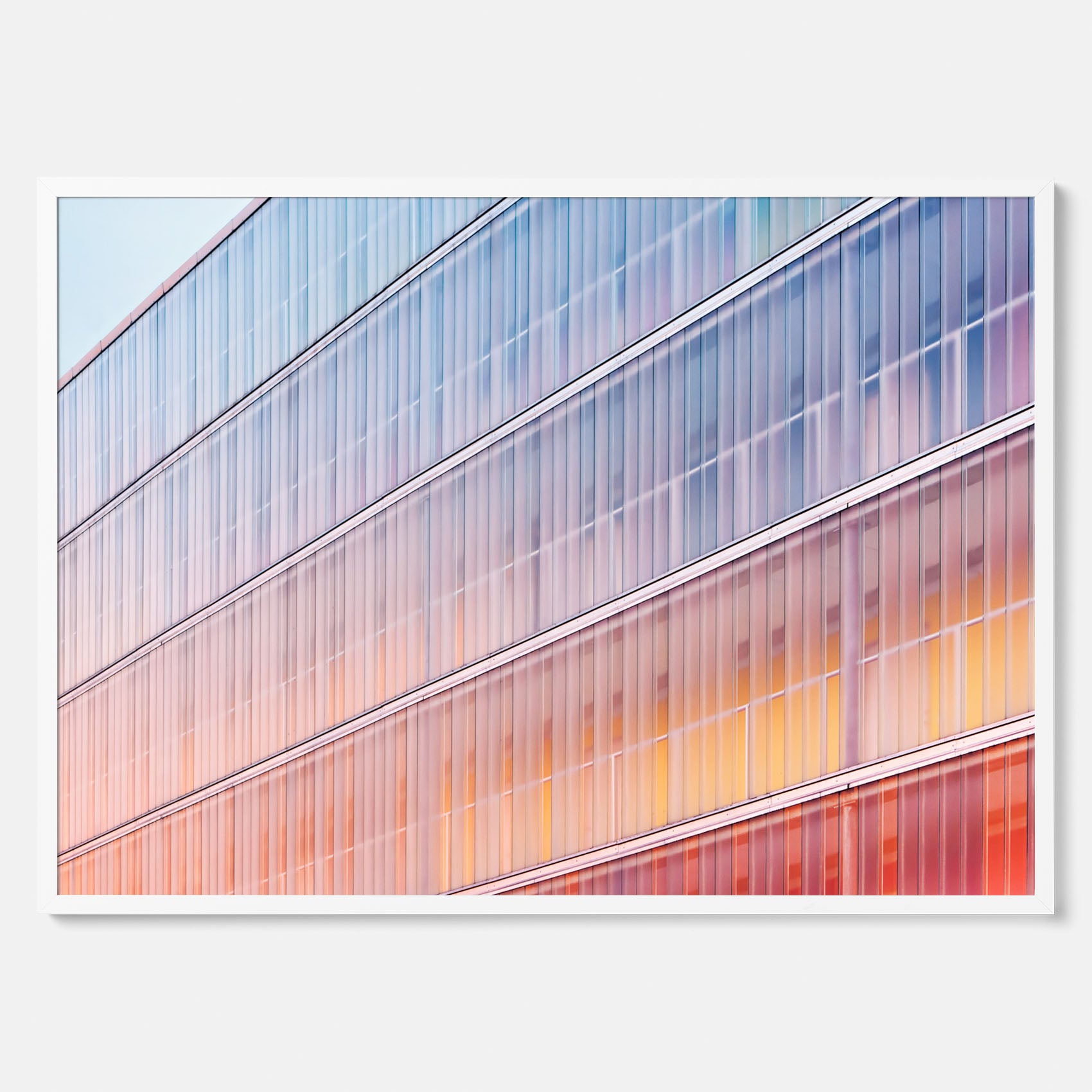 Rainbow Balcony poster – Modern arkitekturtavla