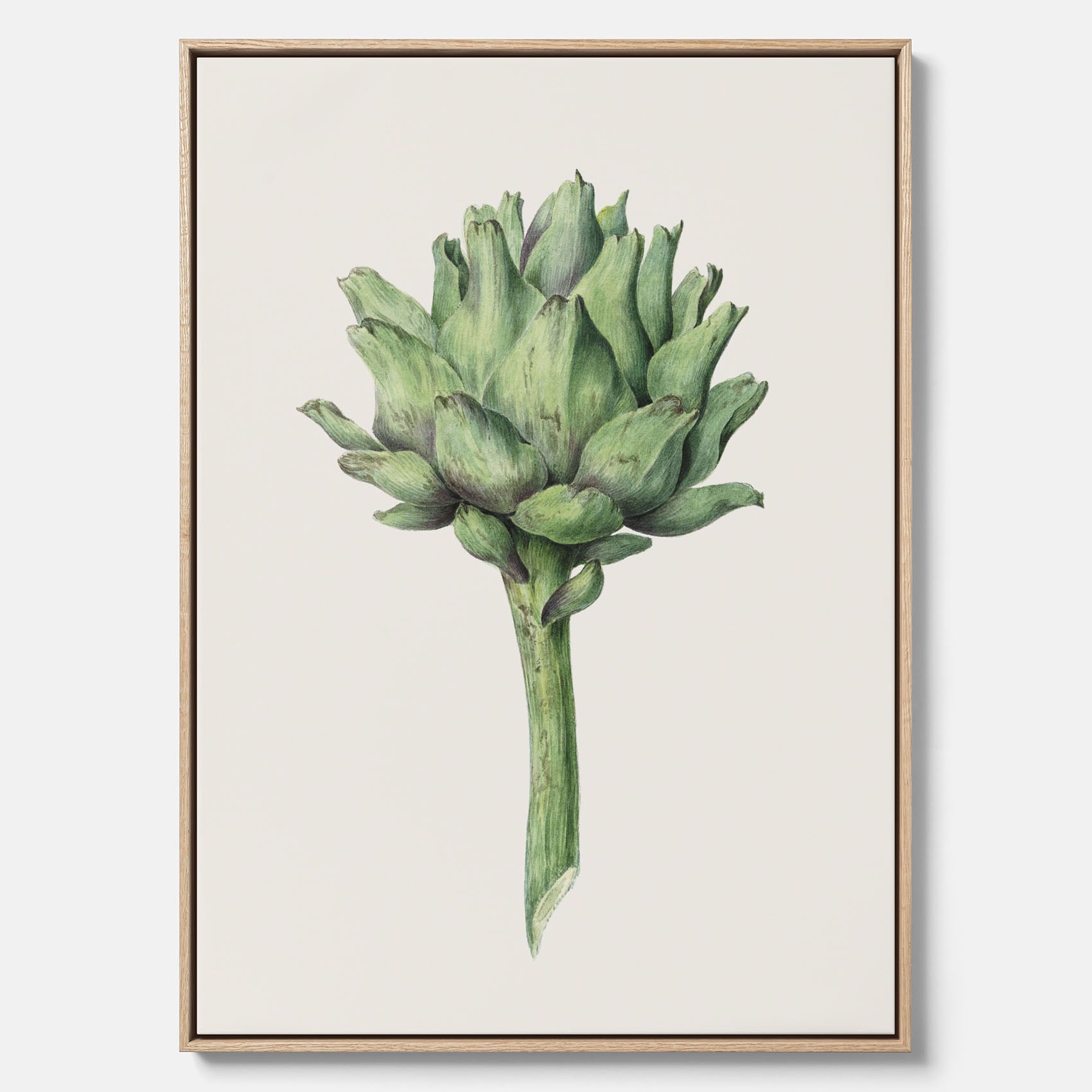 Kökstavla i canvas med en Kronärtskocka Poster – Plansch till kök med vintageillustration, vintageposter, köksposter, tavla till kök, poster till kök