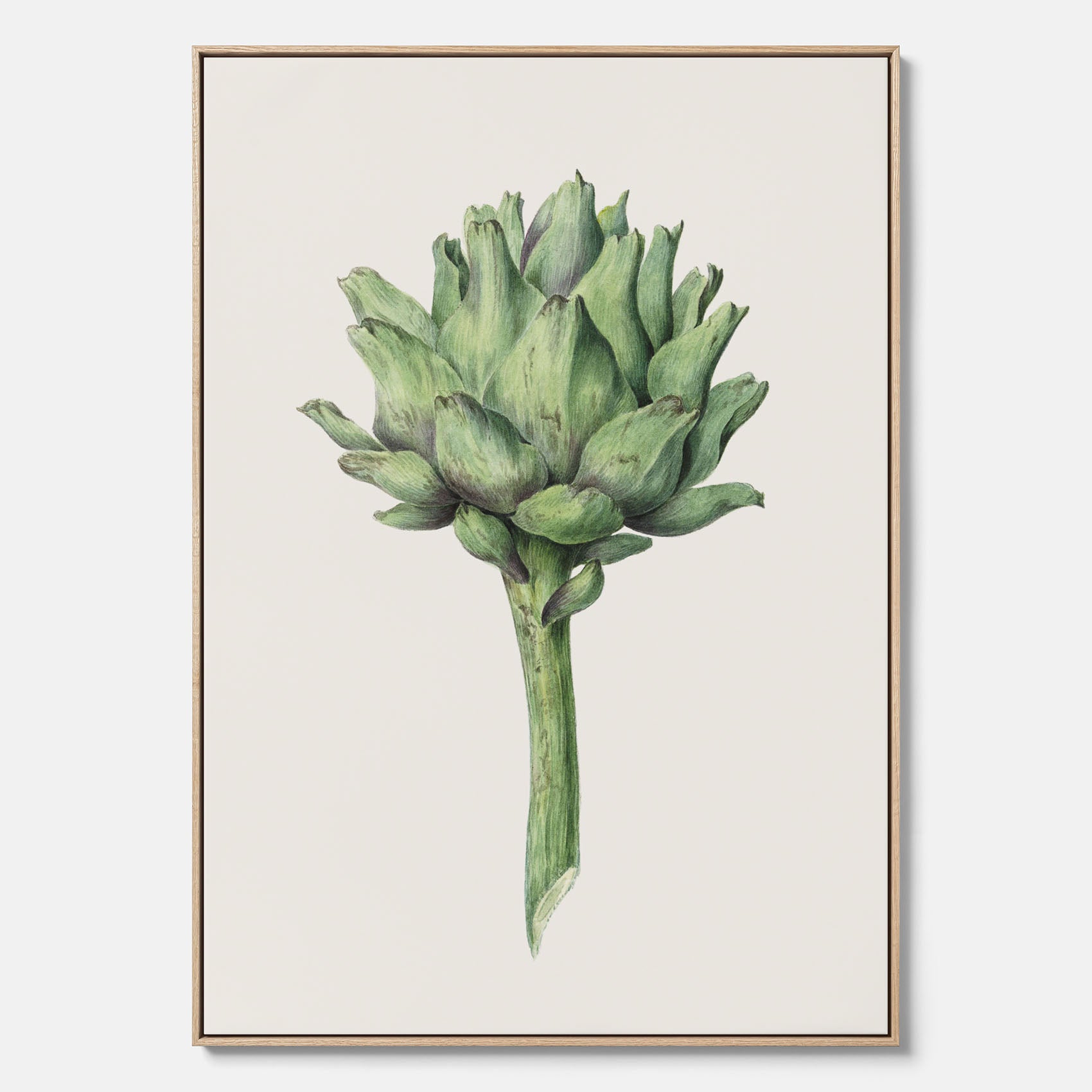 Kökstavla i canvas med en Kronärtskocka Poster – Plansch till kök med vintageillustration, vintageposter, köksposter, tavla till kök, poster till kök