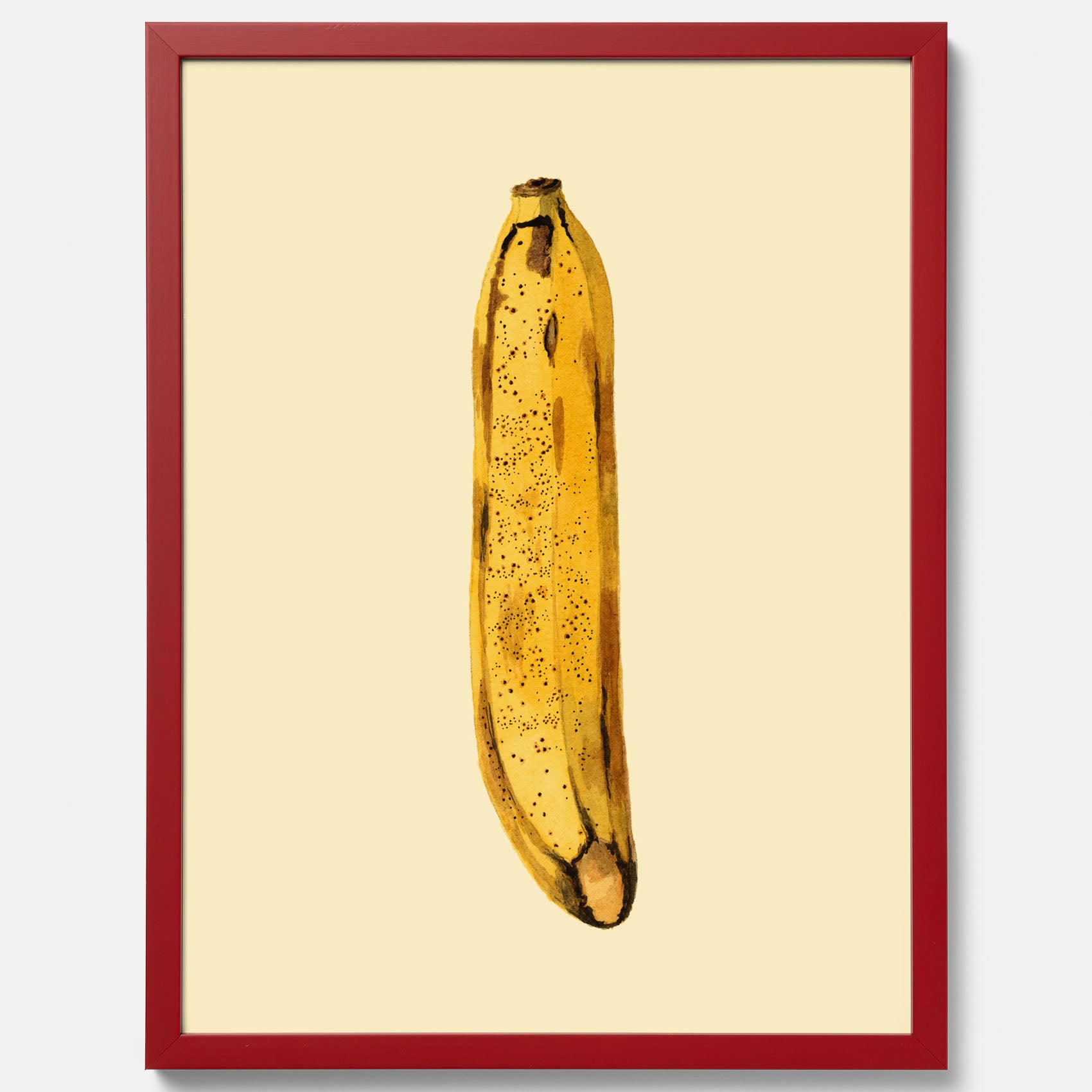 Kökstavla med en Banan Affisch – Poster med fruktmotiv, Plansch till köket, köksposter, tavla till kök