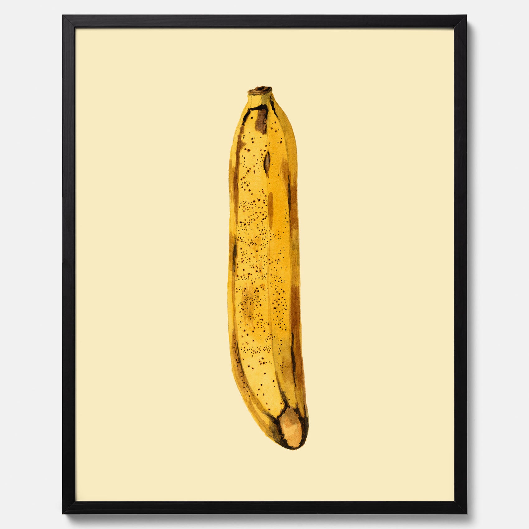 Kökstavla med en Banan Affisch – Poster med fruktmotiv, Plansch till köket, köksposter, tavla till kök