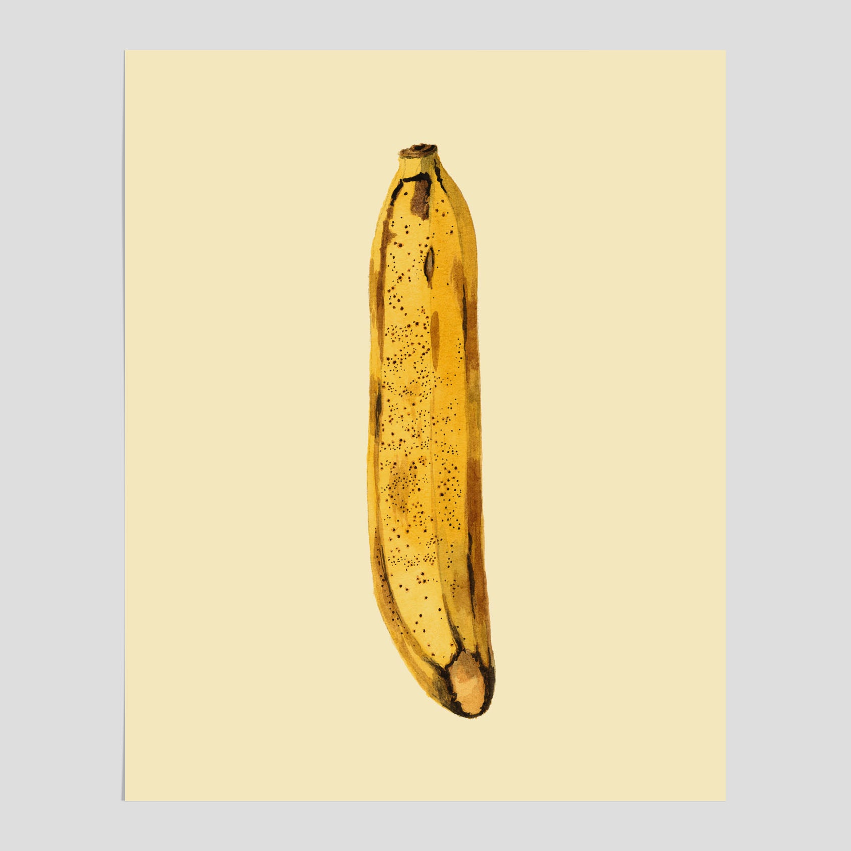 Kökstavla med en Banan Affisch – Poster med fruktmotiv, Plansch till köket, köksposter, tavla till kök