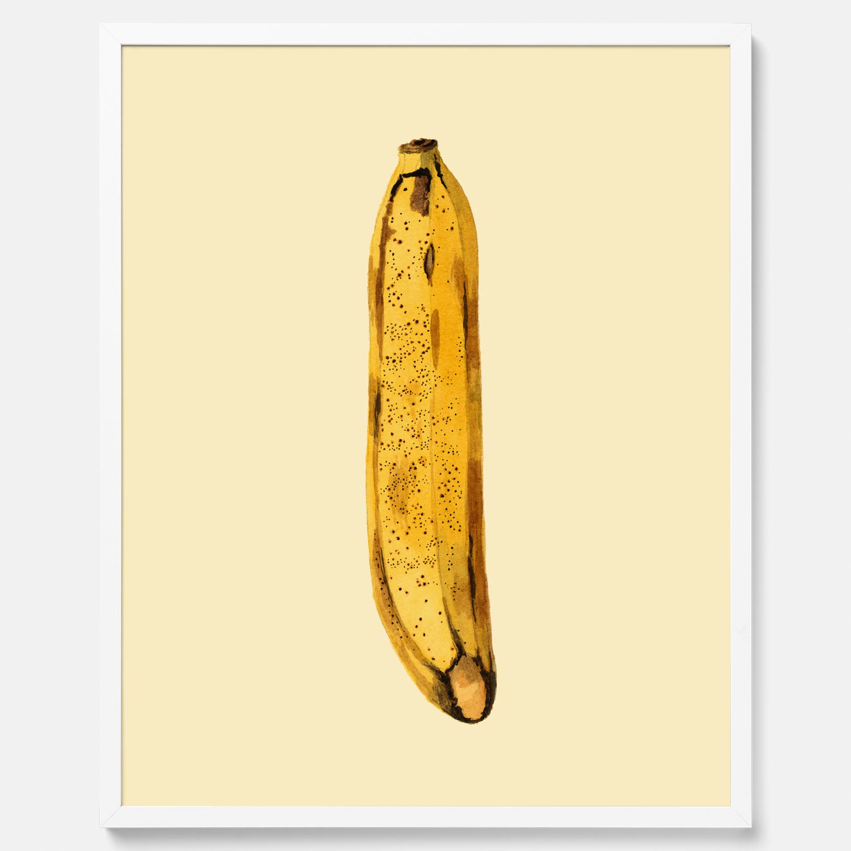 Kökstavla med en Banan Affisch – Poster med fruktmotiv, Plansch till köket, köksposter, tavla till kök