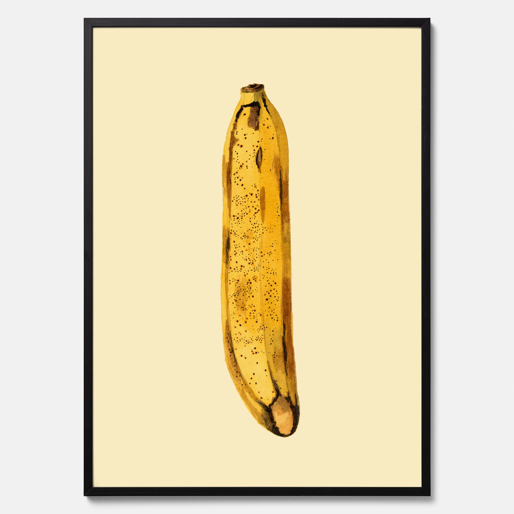 Kökstavla med en Banan Affisch – Poster med fruktmotiv, Plansch till köket, köksposter, tavla till kök