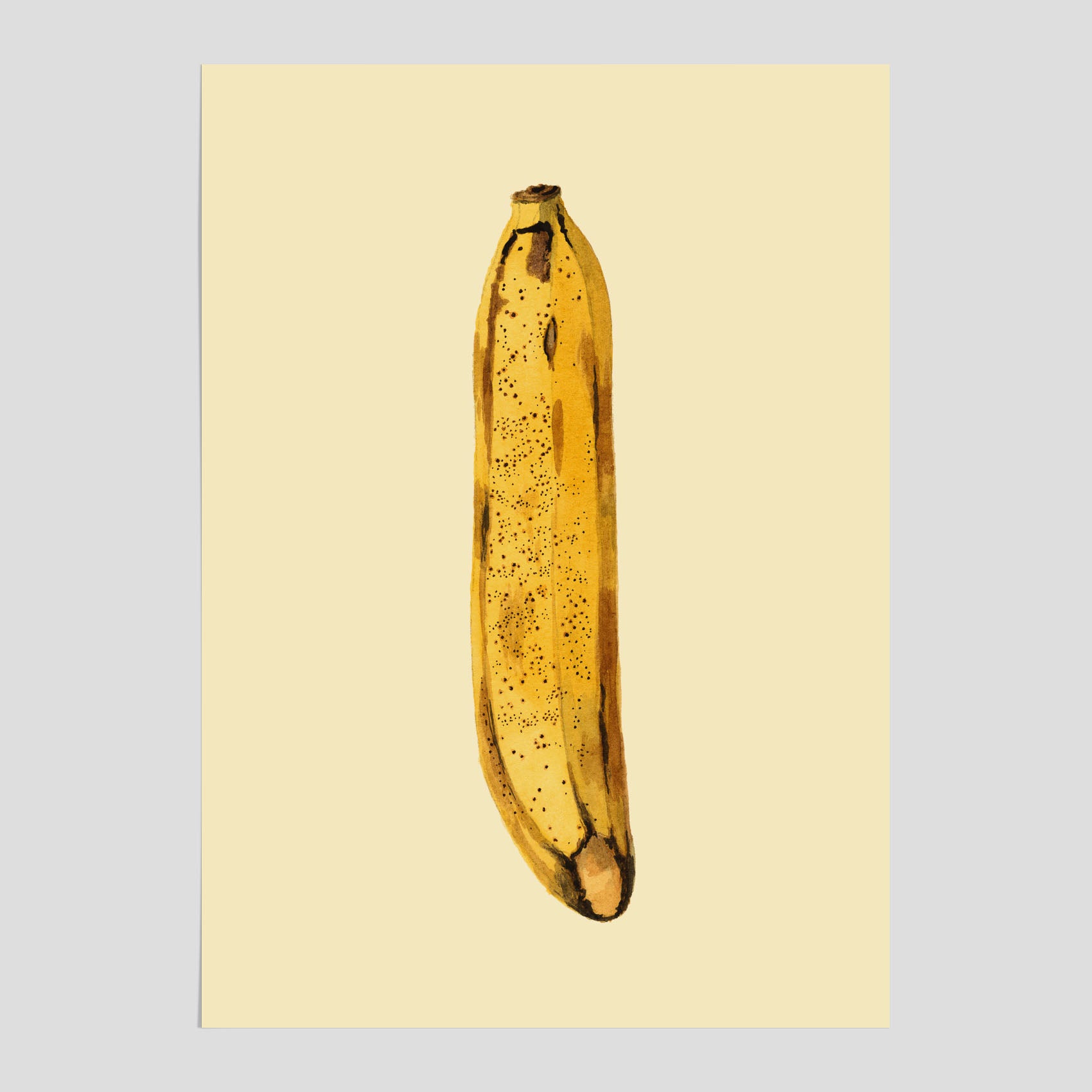 Kökstavla med en Banan Affisch – Poster med fruktmotiv, Plansch till köket, köksposter, tavla till kök