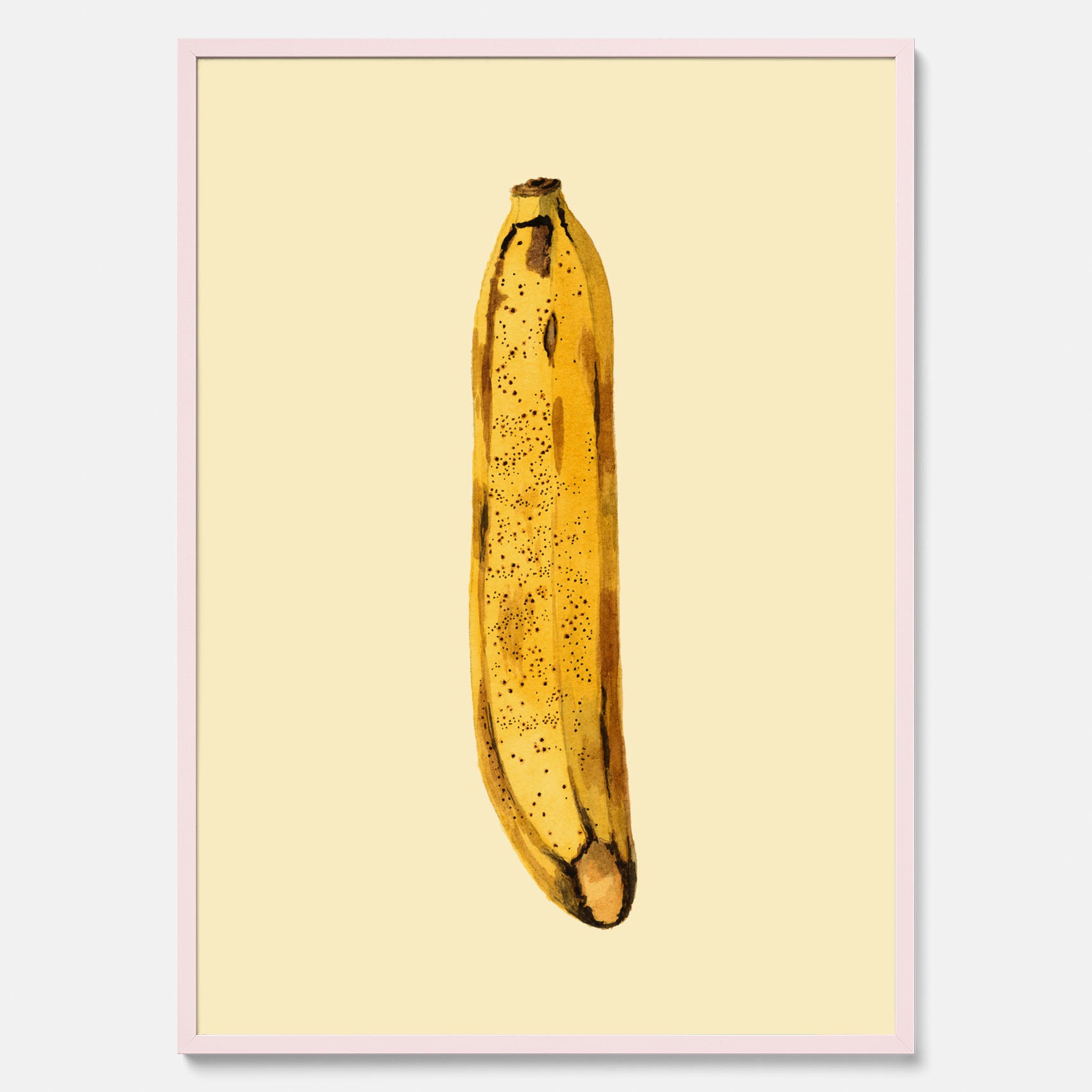 Kökstavla med en Banan Affisch – Poster med fruktmotiv, Plansch till köket, köksposter, tavla till kök