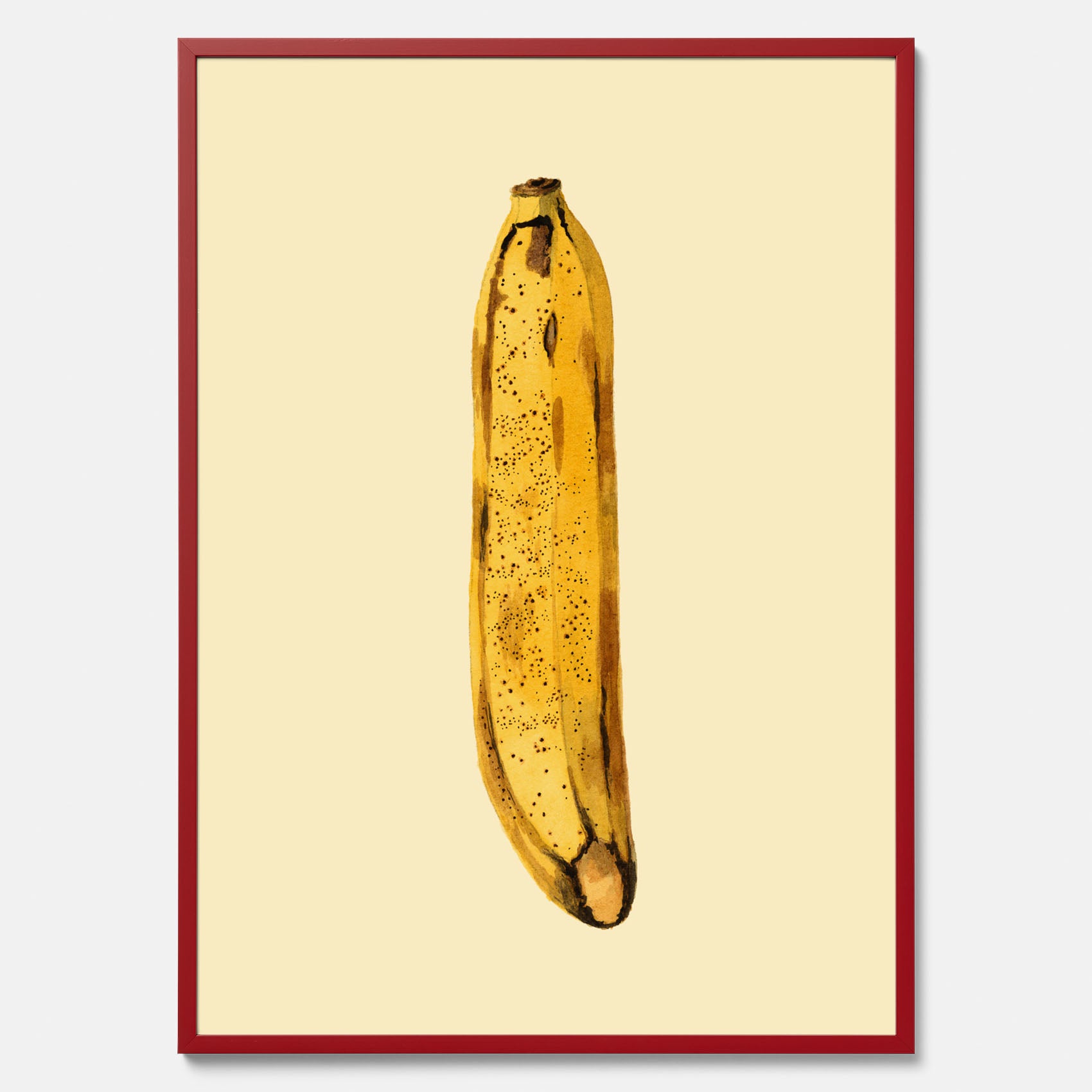 Kökstavla med en Banan Affisch – Poster med fruktmotiv, Plansch till köket, köksposter, tavla till kök