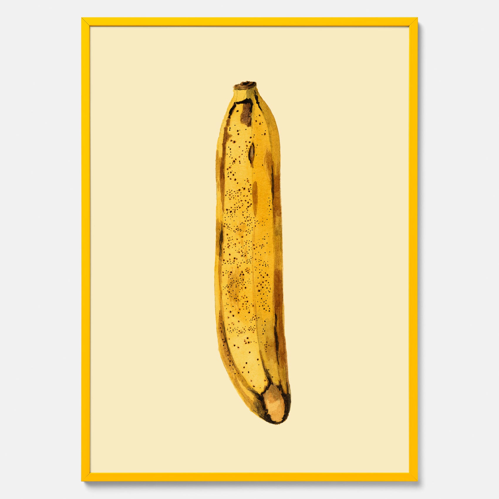 Kökstavla med en Banan Affisch – Poster med fruktmotiv, Plansch till köket, köksposter, tavla till kök