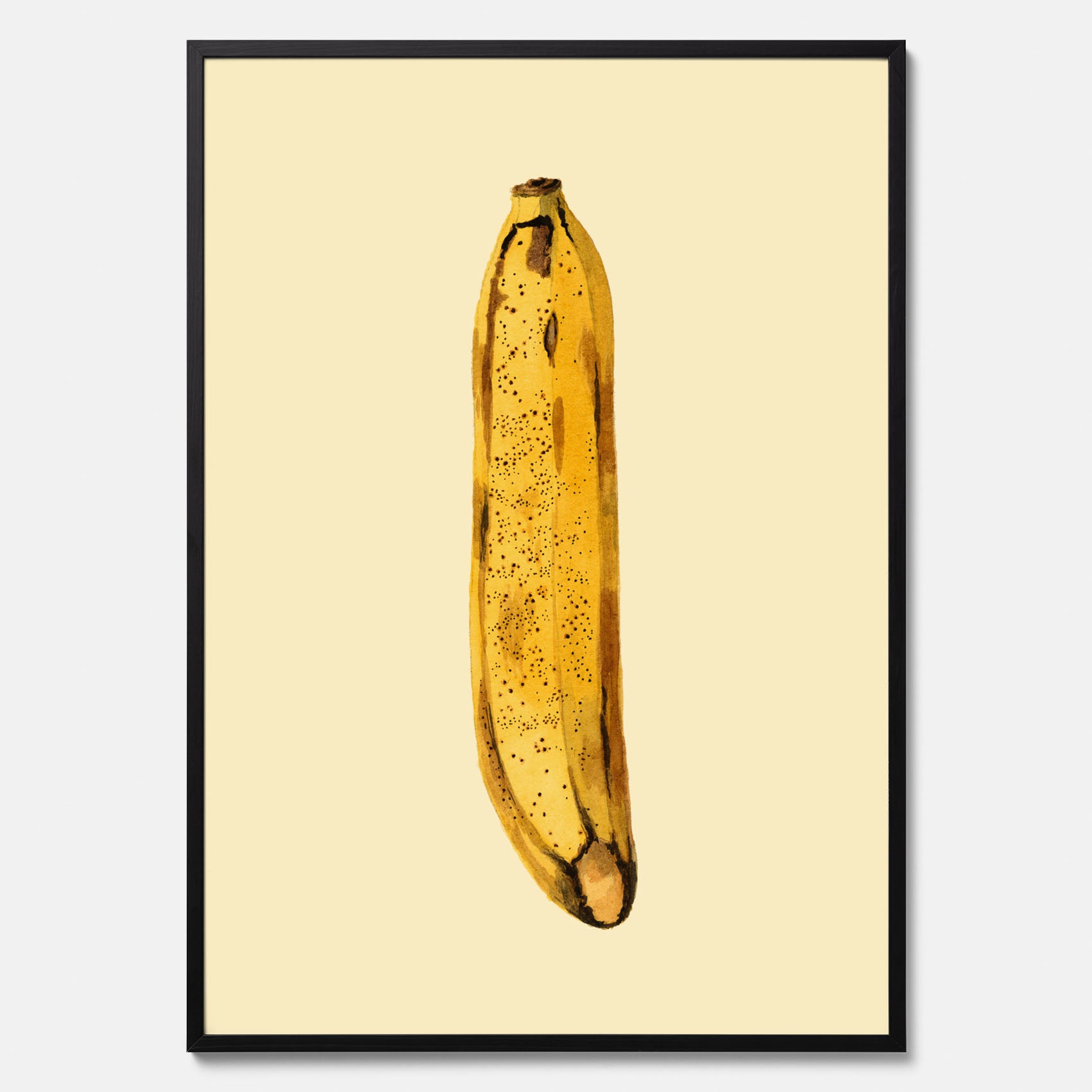 Kökstavla med en Banan Affisch – Poster med fruktmotiv, Plansch till köket, köksposter, tavla till kök