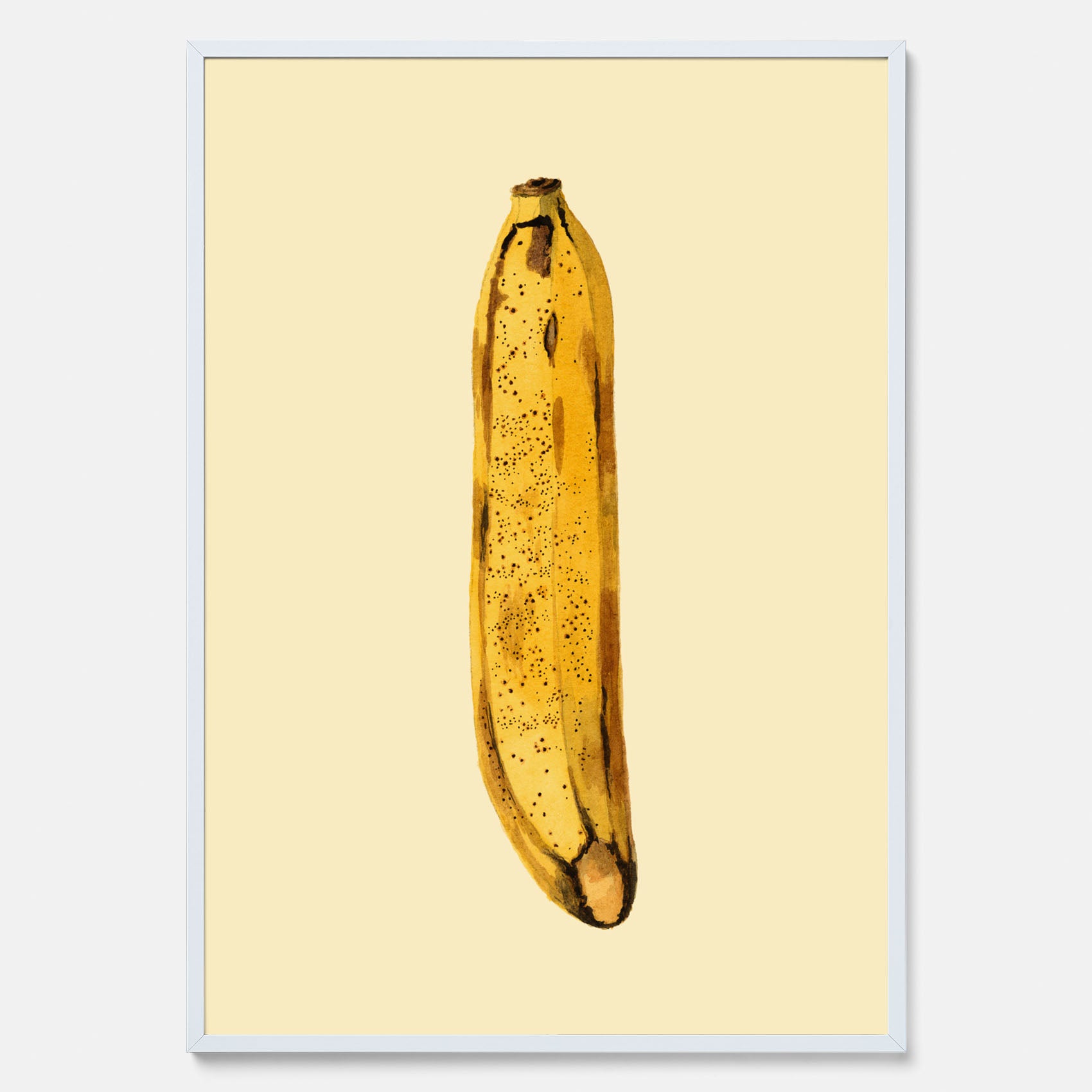 Kökstavla med en Banan Affisch – Poster med fruktmotiv, Plansch till köket, köksposter, tavla till kök