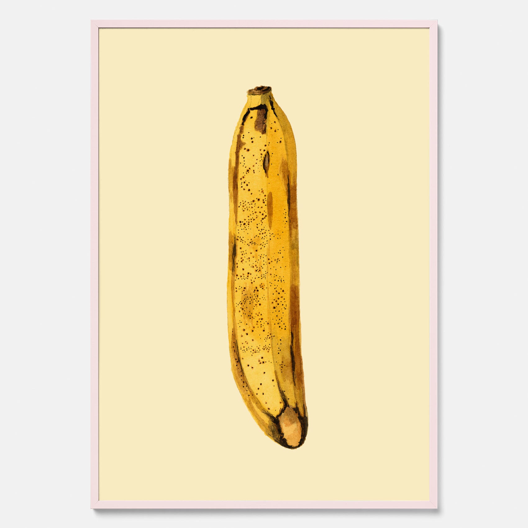 Kökstavla med en Banan Affisch – Poster med fruktmotiv, Plansch till köket, köksposter, tavla till kök