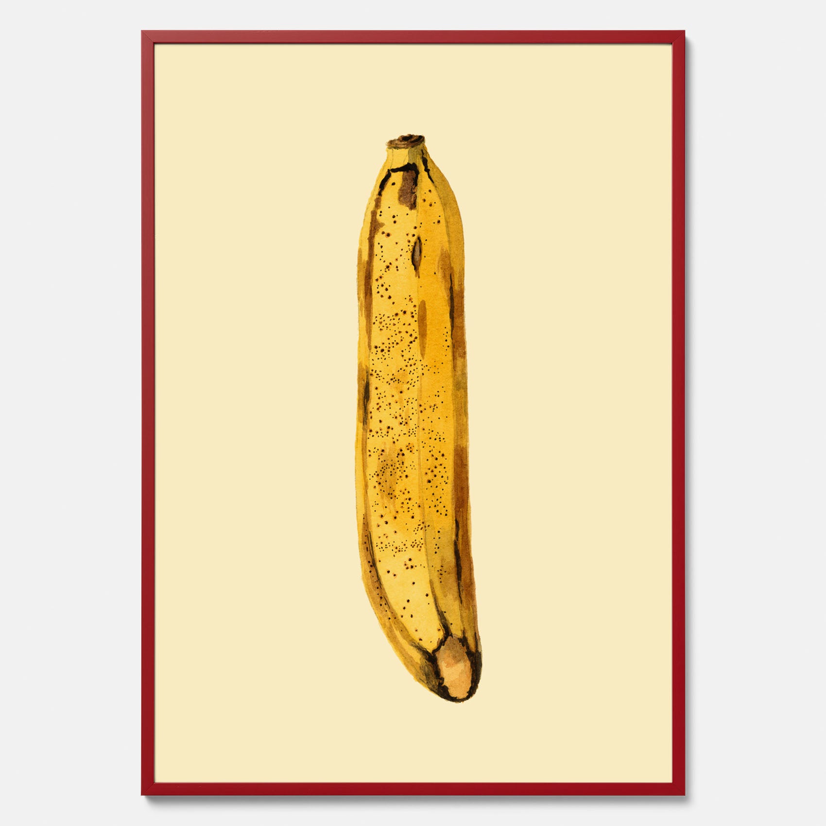 Kökstavla med en Banan Affisch – Poster med fruktmotiv, Plansch till köket, köksposter, tavla till kök