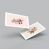 Barnprint med flygplan till ett barnrum