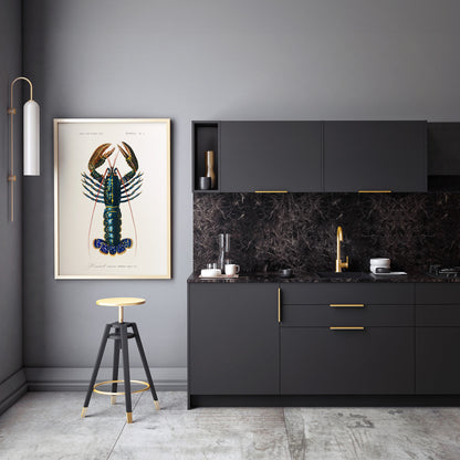 Kökstavla med Hummer poster till kök, hummerposter, skaldjur, köksposter, tavla till kök