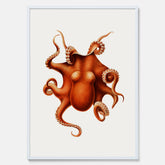 Kökstavla med en Bläckfisk Poster – Färgglad affisch med en djurillustration, köksposter, tavla till kök, poster till kök