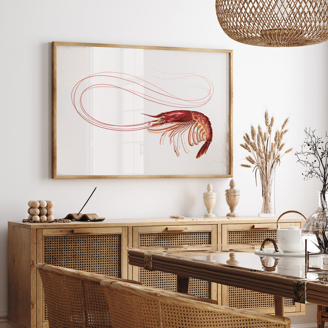 Kökstavla med en Räka Poster – Posters till köket, djurposter, köksposter, tavla till kök