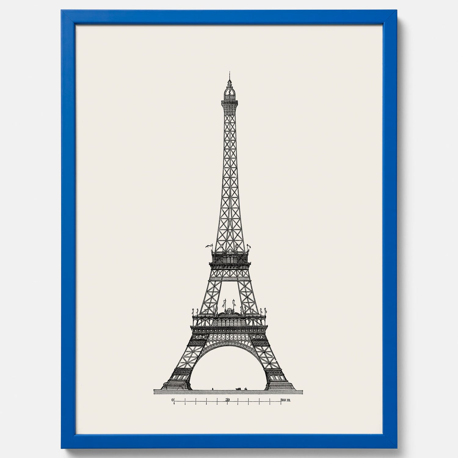 Tavla med en Vintageposter med en illustration av Eiffeltornet i Paris – Arkitektur poster