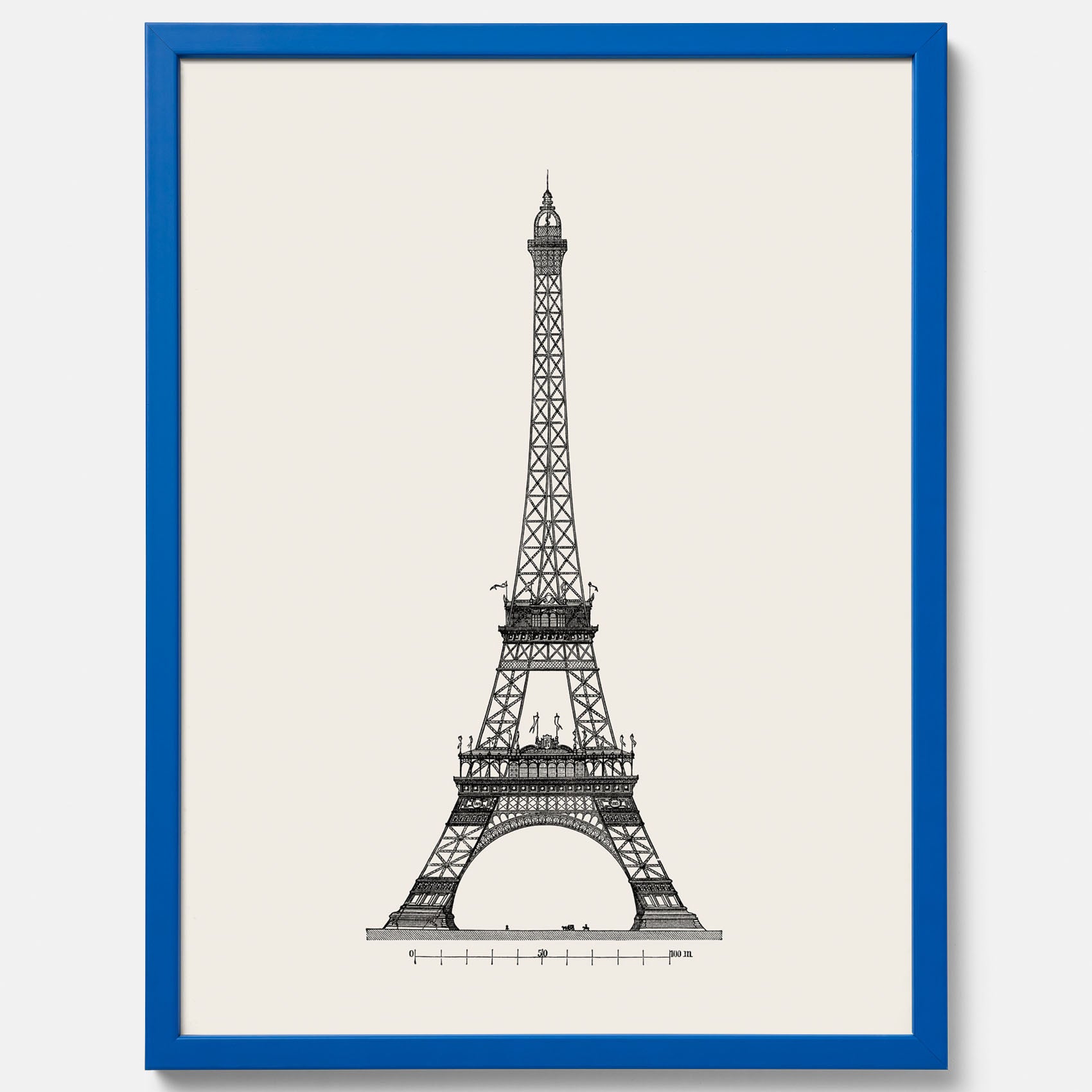 Tavla med en Vintageposter med en illustration av Eiffeltornet i Paris – Arkitektur poster