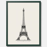 Tavla med en Vintageposter med en illustration av Eiffeltornet i Paris – Arkitektur poster