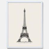 Tavla med en Vintageposter med en illustration av Eiffeltornet i Paris – Arkitektur poster