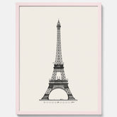 Tavla med en Vintageposter med en illustration av Eiffeltornet i Paris – Arkitektur poster