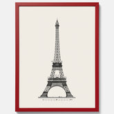Tavla med en Vintageposter med en illustration av Eiffeltornet i Paris – Arkitektur poster