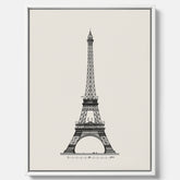 Tavla i canvas med en Vintageposter med en illustration av Eiffeltornet i Paris – Arkitektur poster