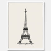 Tavla med en Vintageposter med en illustration av Eiffeltornet i Paris – Arkitektur poster