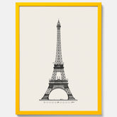 Tavla med en Vintageposter med en illustration av Eiffeltornet i Paris – Arkitektur poster